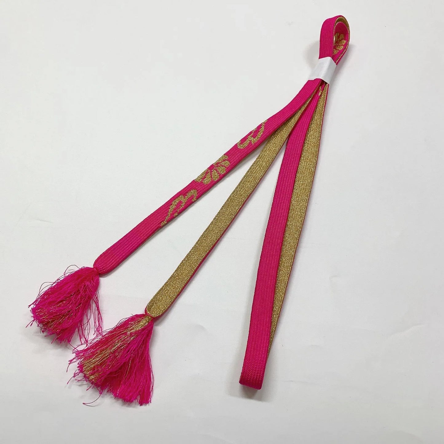 8020# Japanese Kimono Accessory Vintage Obiage and Obijime 2-piece Set Silk