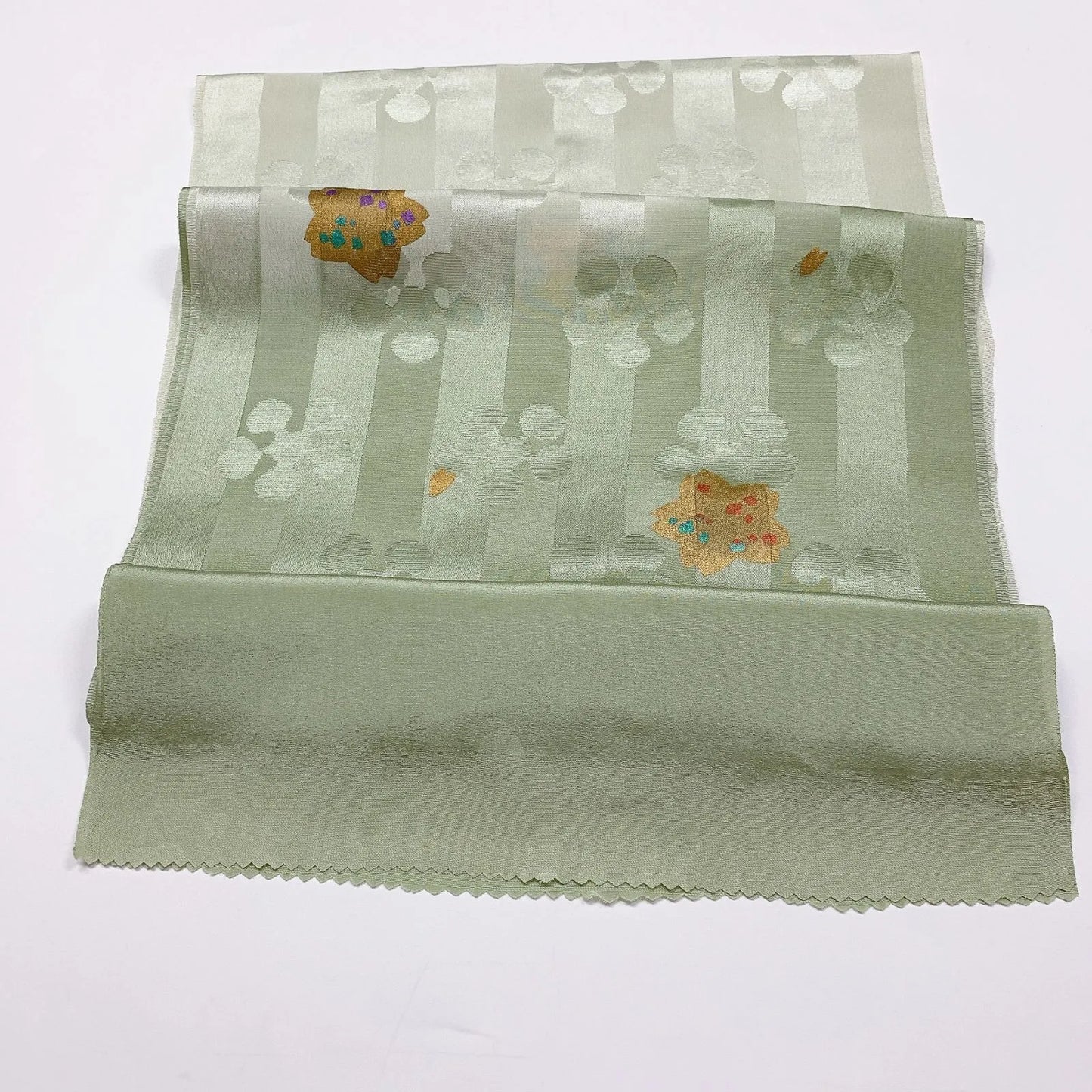 8023# Japanese Kimono Accessory Vintage Obiage and Obijime 2-piece Set Silk