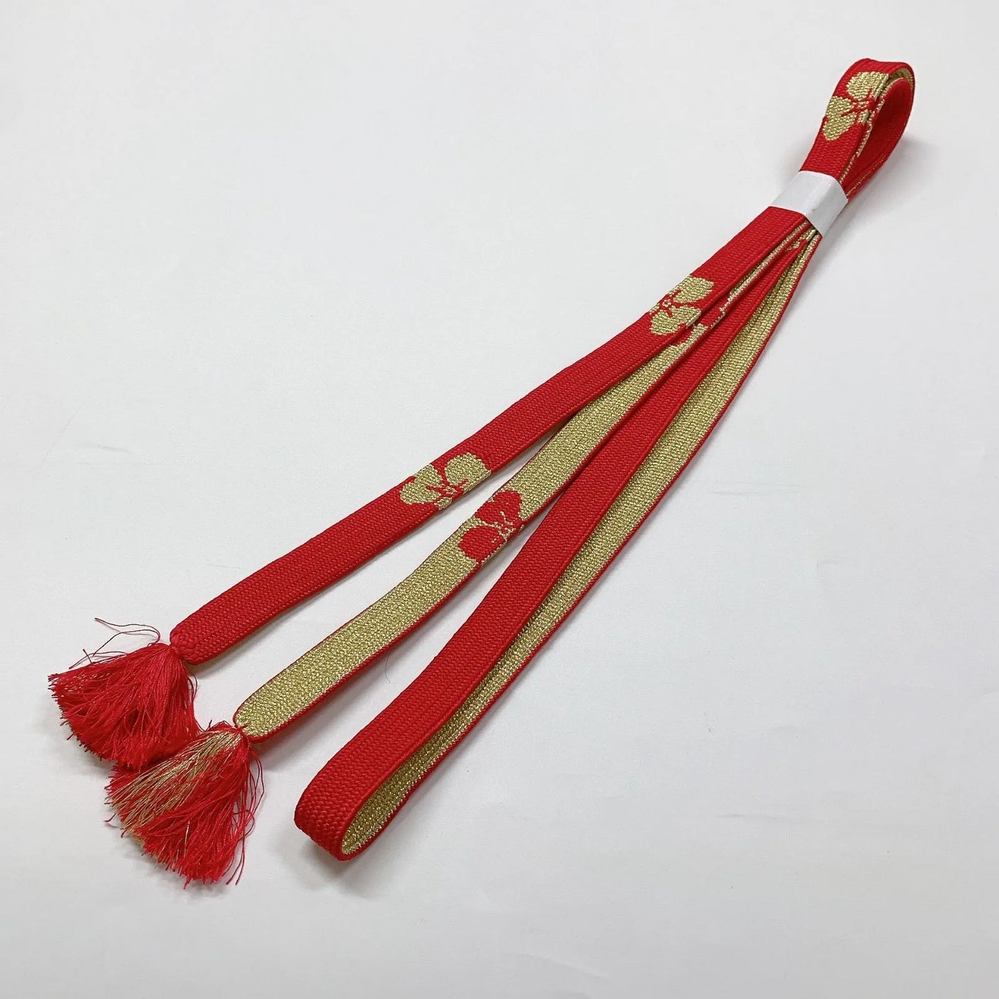 8032# Japanese Kimono Accessory Vintage Obiage and Obijime 2-piece Set Silk