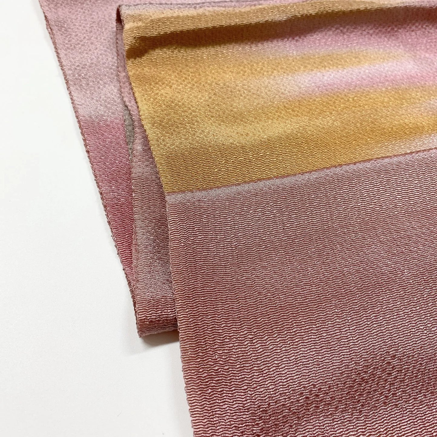 8041# Japanese Kimono Accessory Vintage Obiage and Obijime 2-piece Set Silk