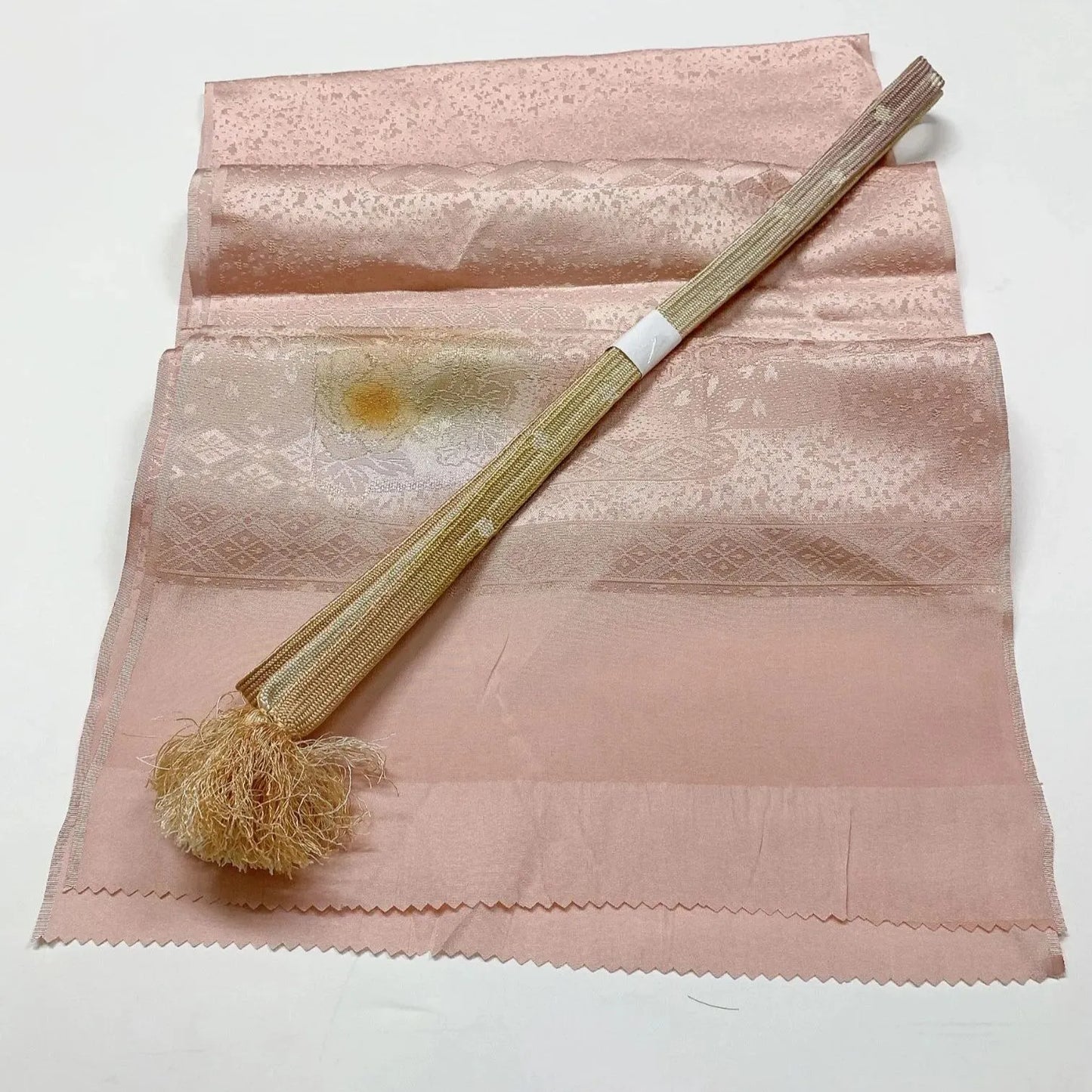 8026# Japanese Kimono Accessory Vintage Obiage and Obijime 2-piece Set Silk