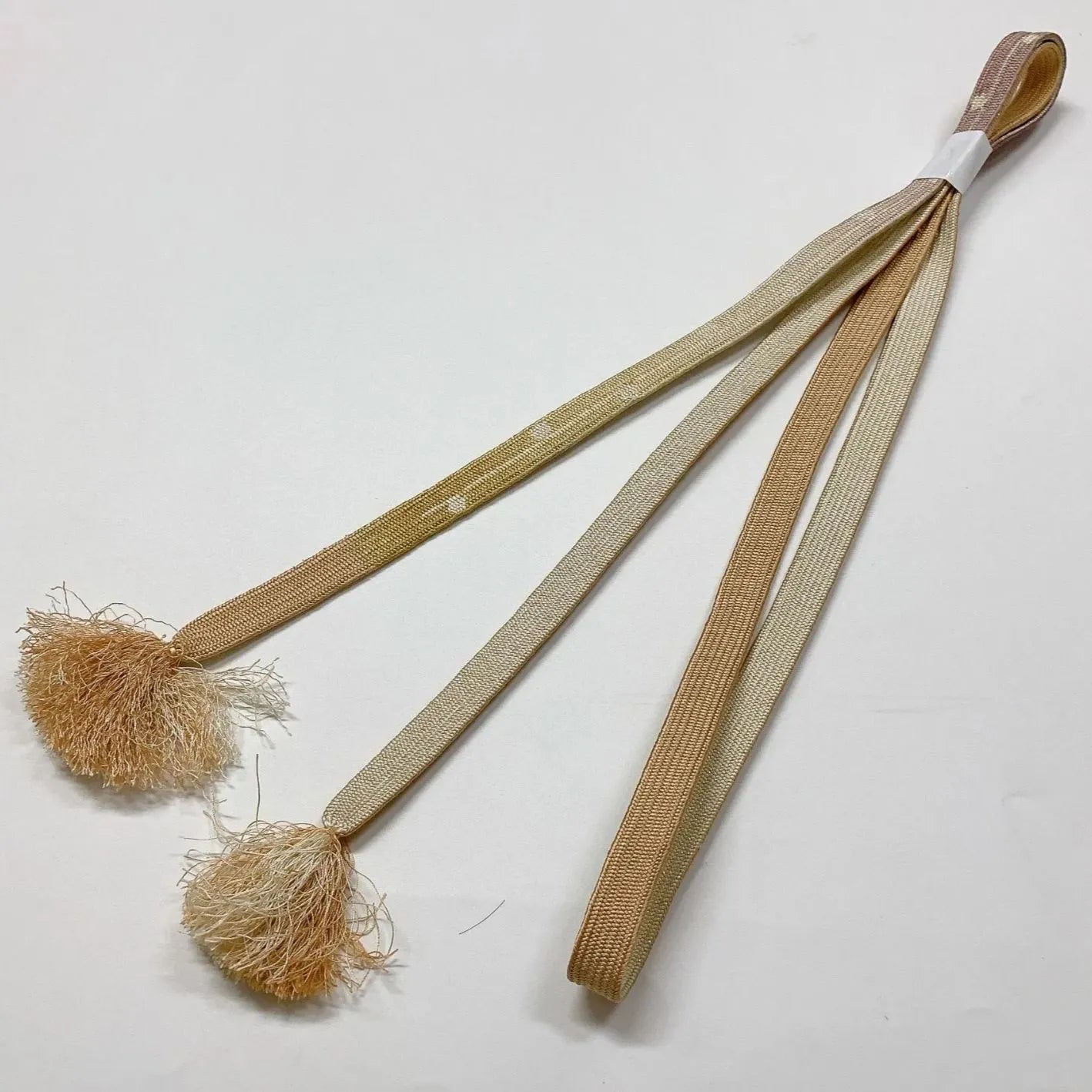 8026# Japanese Kimono Accessory Vintage Obiage and Obijime 2-piece Set Silk