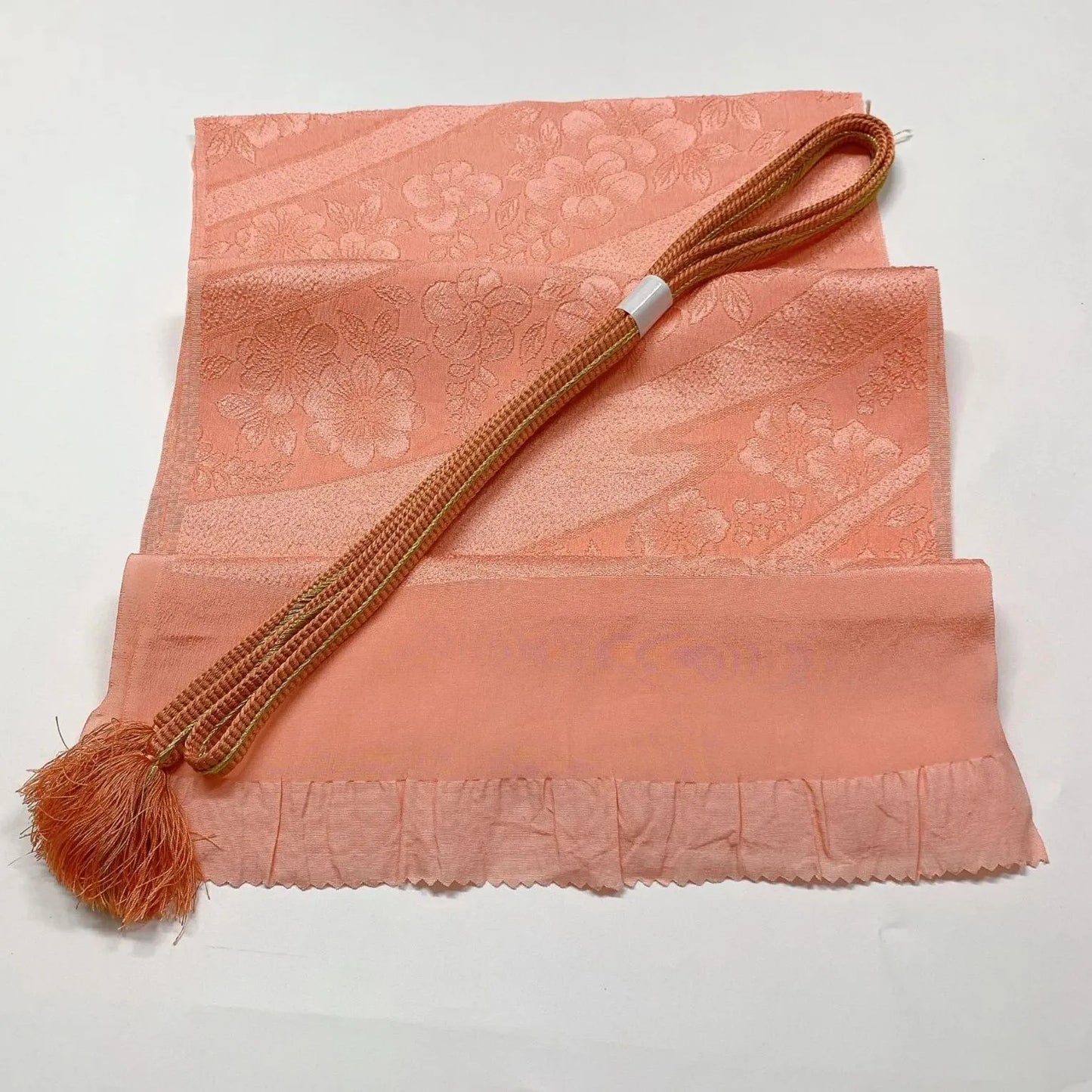 8029# Japanese Kimono Accessory Vintage Obiage and Obijime 2-piece Set Silk