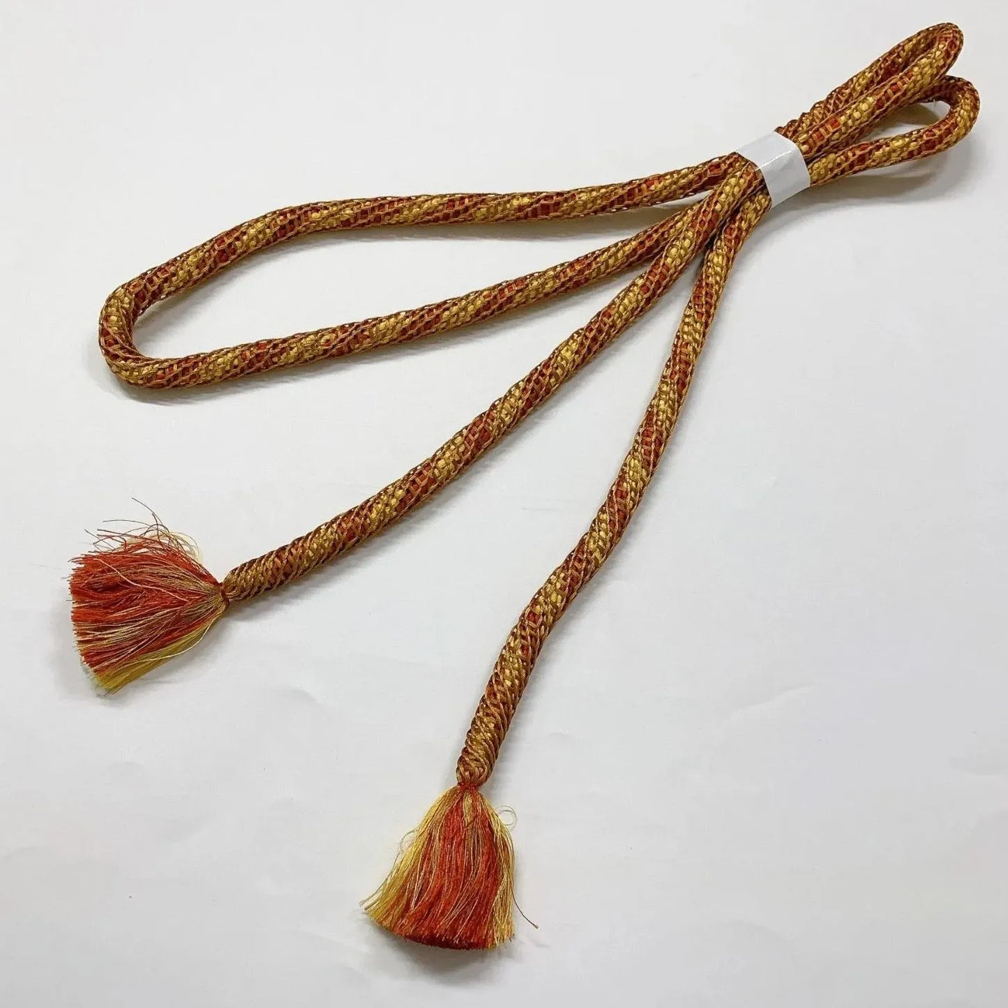 8040# Japanese Kimono Accessory Vintage Obiage and Obijime 2-piece Set Silk