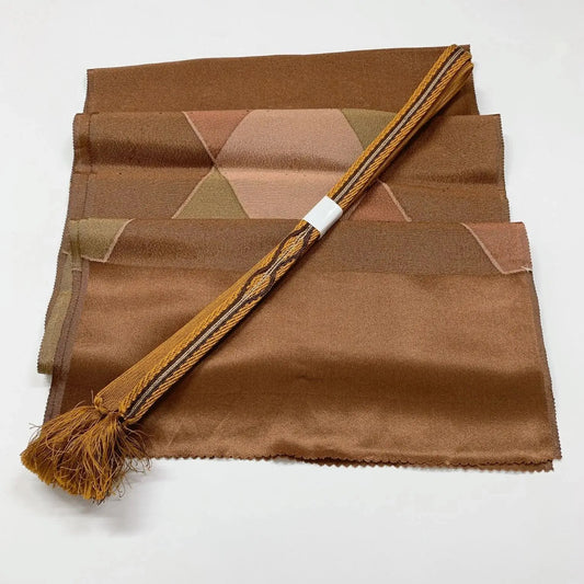8045# Japanese Kimono Accessory Vintage Obiage and Obijime 2-piece Set Silk