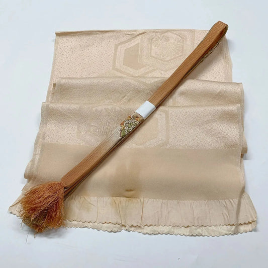 8046# Japanese Kimono Accessory Vintage Obiage and Obijime 2-piece Set Silk