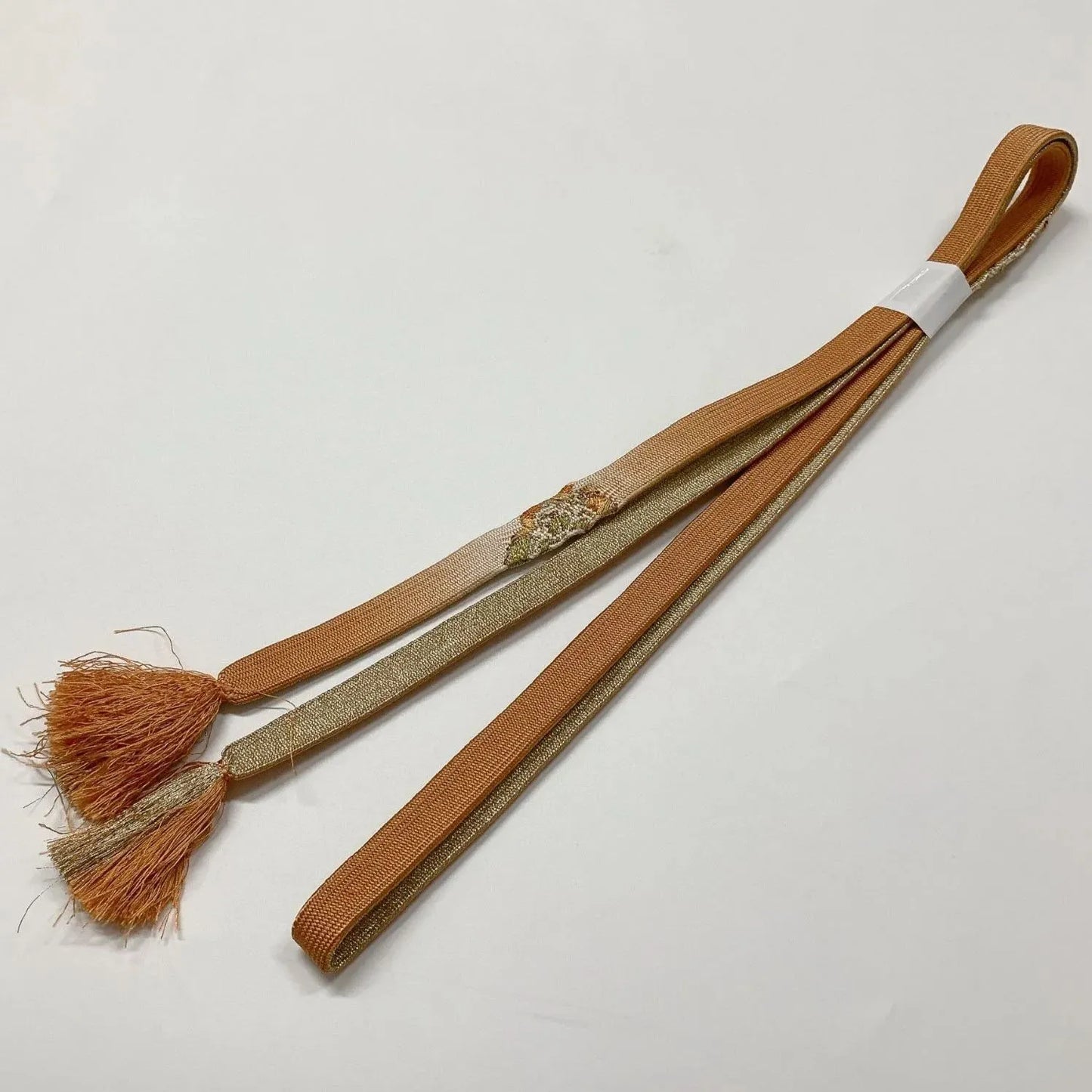 8046# Japanese Kimono Accessory Vintage Obiage and Obijime 2-piece Set Silk