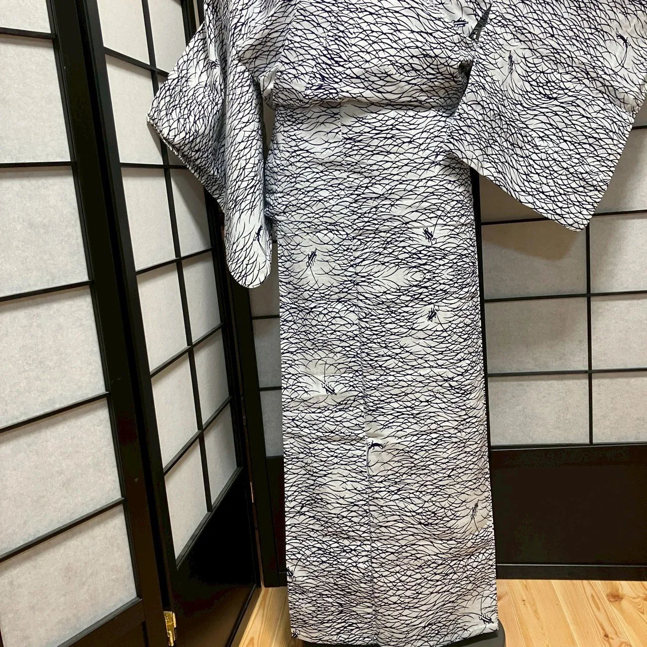 8755# Japanese Yukata Womens Vintage Fabric Cotton Robe Kimono Traditional