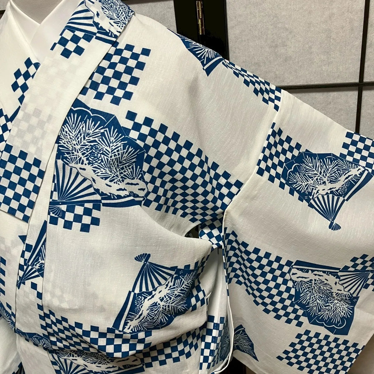 8783# Japanese Yukata Womens Vintage Fabric Robe Kimono Traditional