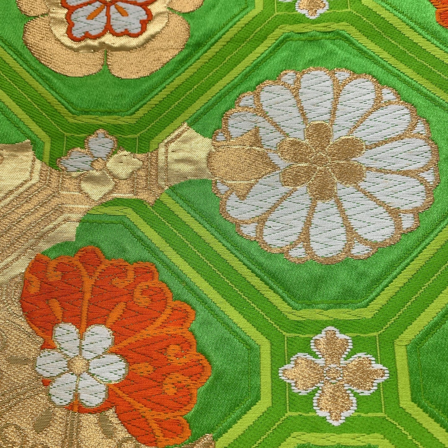 ［9006］袋帯 花御天井 金糸 六通 正絹 着物 フォーマル