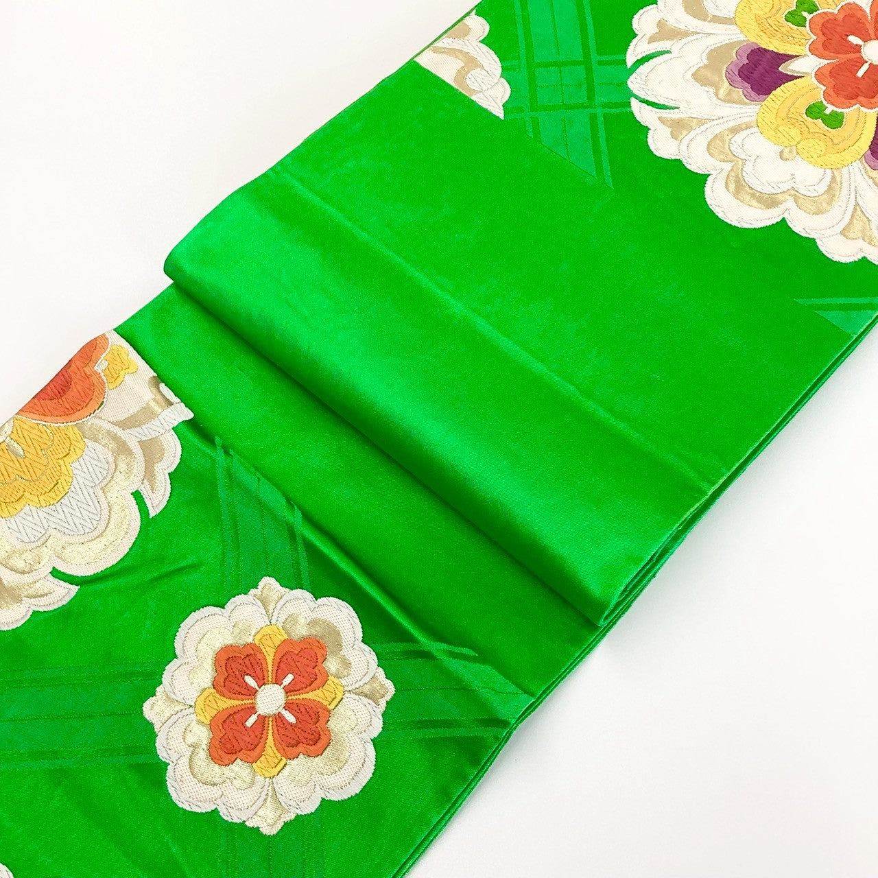 ［8858］袋帯 華紋 刺繍 六通 正絹 着物 フォーマル
