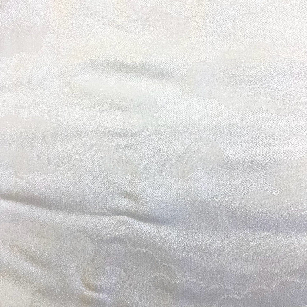 ［9212］帯締め 帯揚げ セット 雲取文様 白 銀糸 正絹 着物 帯絞め