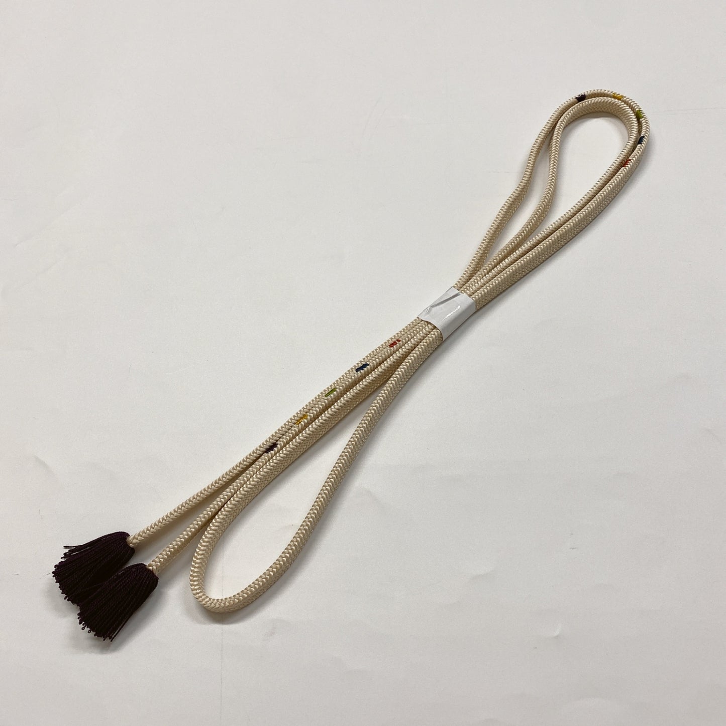 ［8609］帯締め 帯揚げ セット 霞文様 金彩 縮緬 正絹 着物 帯絞め