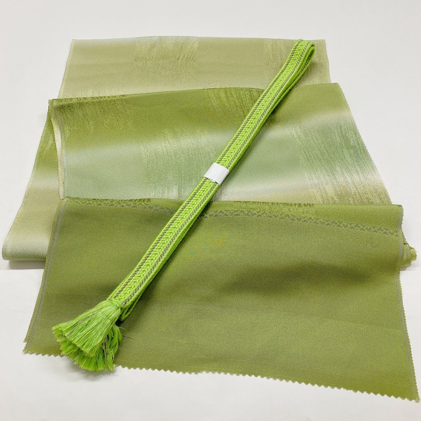 ［8322］帯締め 帯揚げ セット 市松模様 ぼかし 正絹 着物 帯絞め