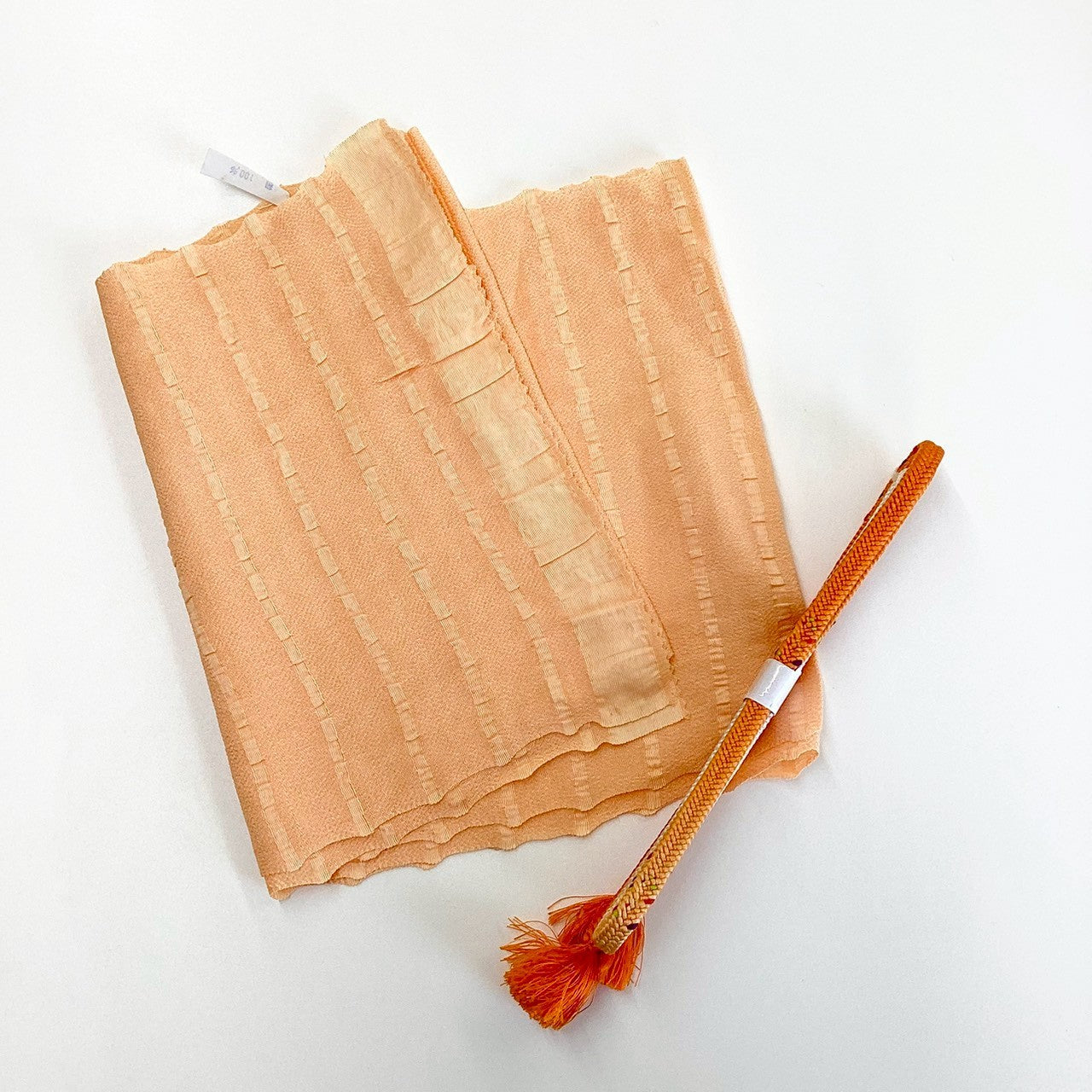 ［8209］帯締め 帯揚げ セット 横段 縮緬 正絹 着物 帯絞め