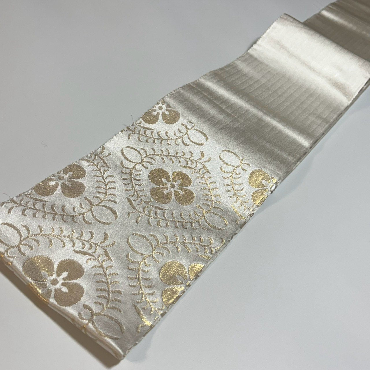 ［9560］半幅帯 花菱文様 金糸 半巾帯 浴衣 着物 レディース 袴