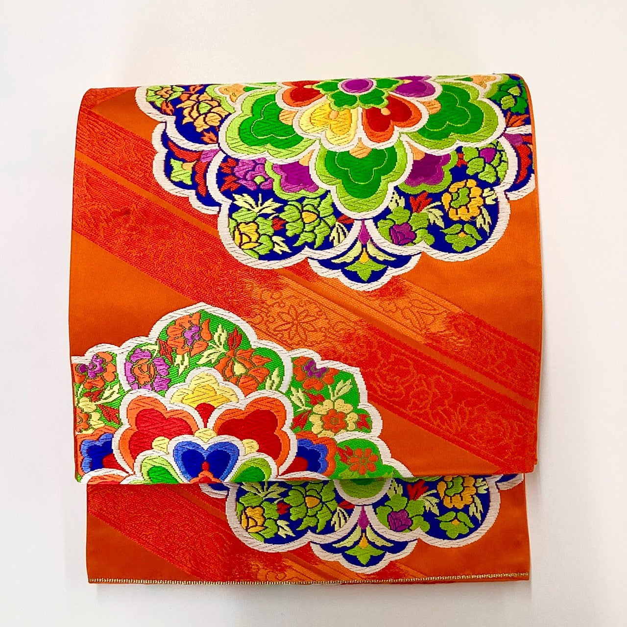［8853］袋帯 華紋 刺繍 六通 正絹 着物 フォーマル