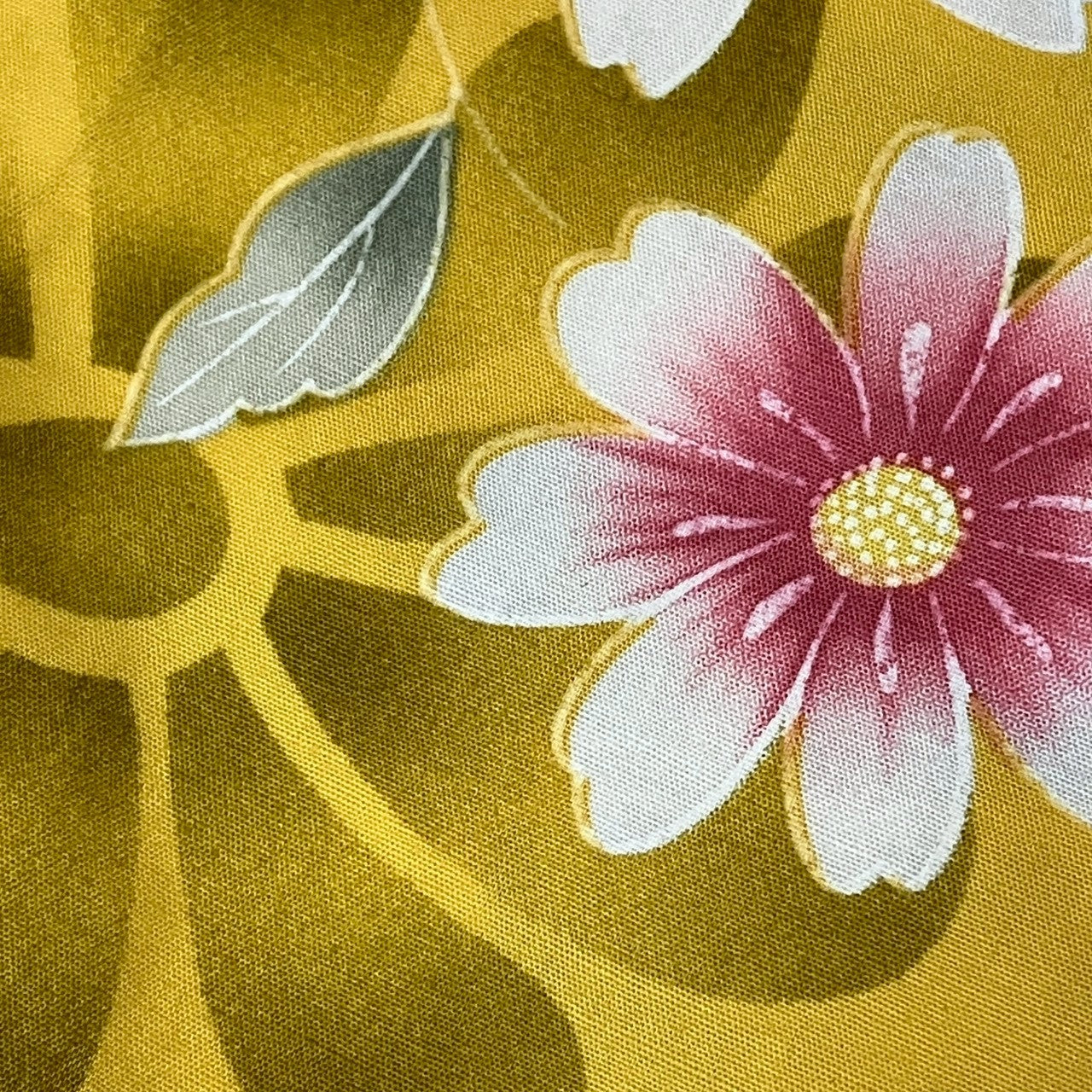 ［9117］浴衣 美品 草花文様 綿 レディース ゆかた リメイク