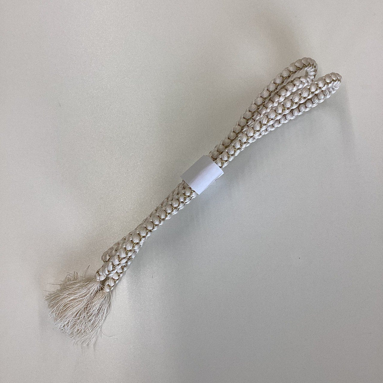 ［8211］帯締め 帯揚げ セット 枝花文様 金糸 白 正絹 着物 帯絞め