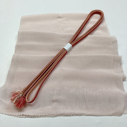 ［9779］帯締め 帯揚げ セット 洒落紐 縮緬 正絹 着物 帯絞め
