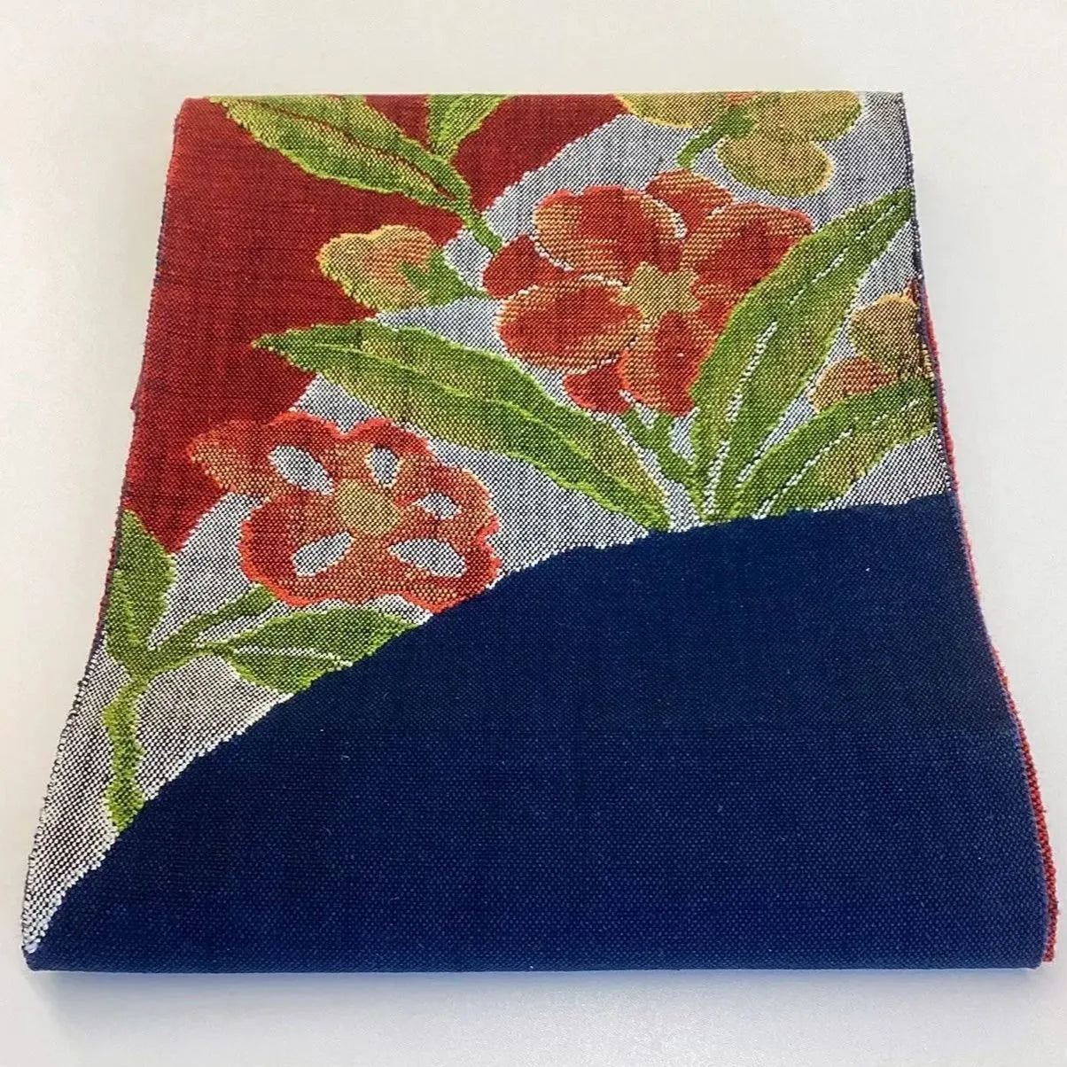 5669# Japanese Vintage Nagoya Obi Belt Kimono Pongee Fabric Silk Traditional