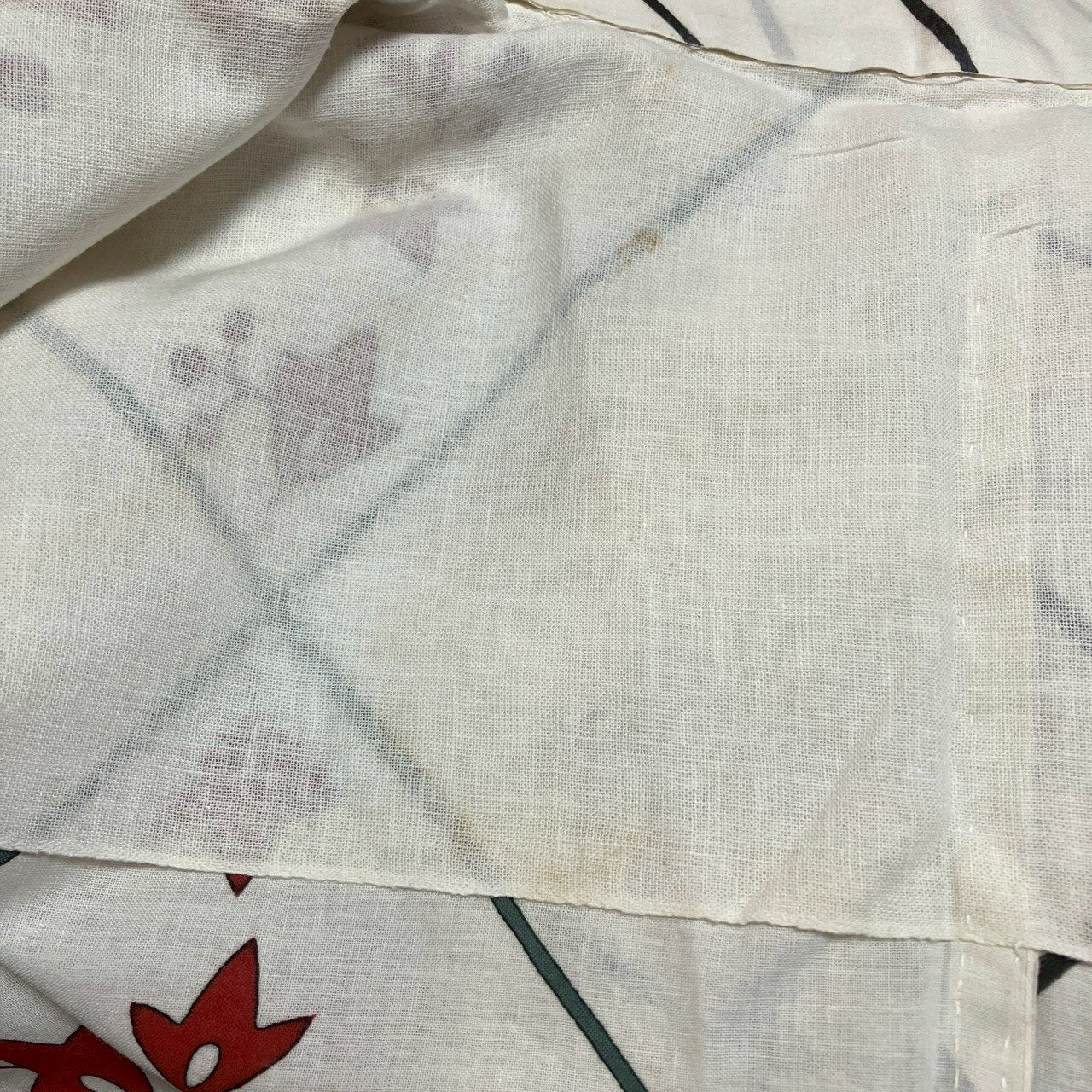 ［9473］浴衣 草花文様 ゆかた 白 レディース 綿 リメイク