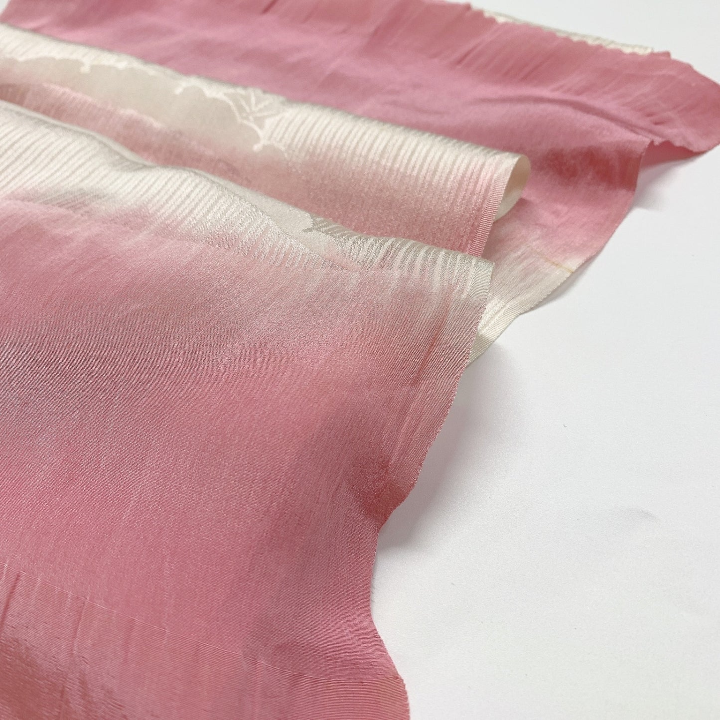 ［8680］帯締め 帯揚げ セット 楓露芝文様 ぼかし 正絹 着物 帯絞め
