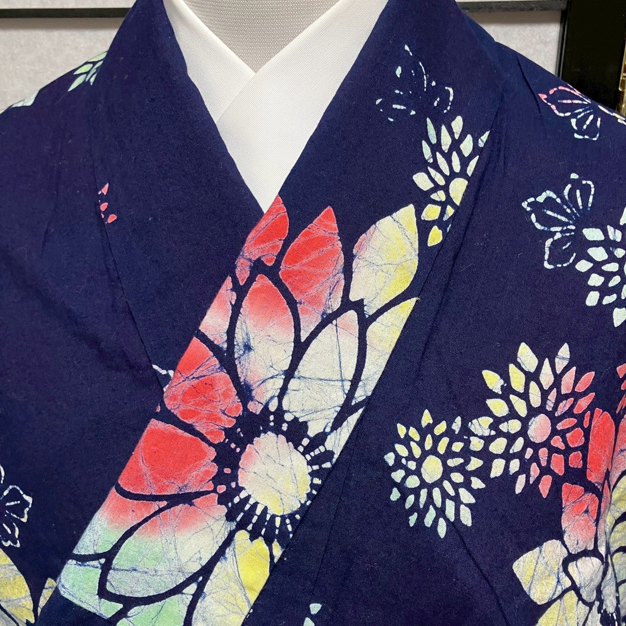 ［9469］浴衣 草花文様 ぼかし ゆかた レディース 綿 リメイク