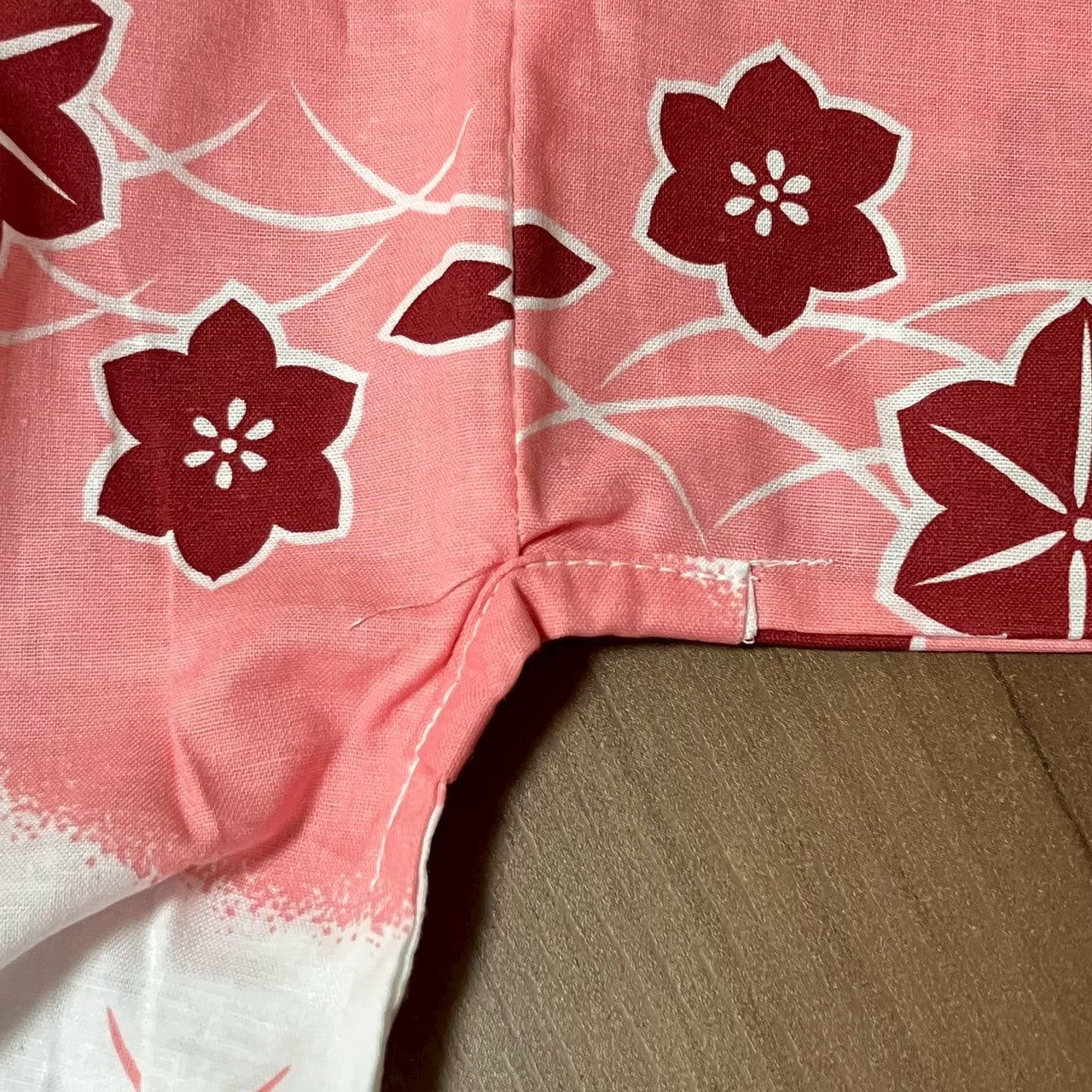 ［9073］浴衣 草花文様 ゆかた レディース 綿 リメイク