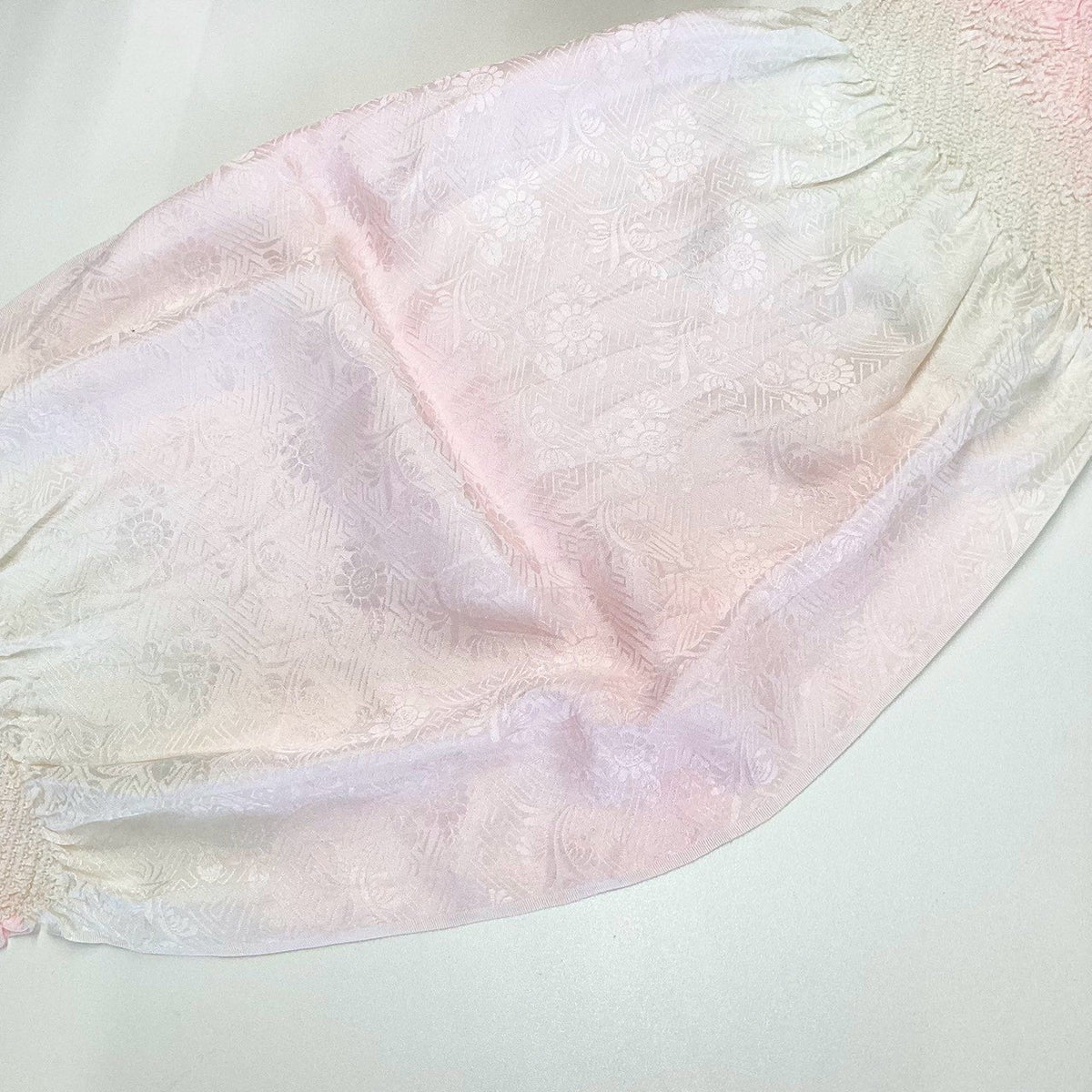 ［9731］帯締め 帯揚げ セット 花吉祥文様 ぼかし 絞り 正絹 着物 帯絞め
