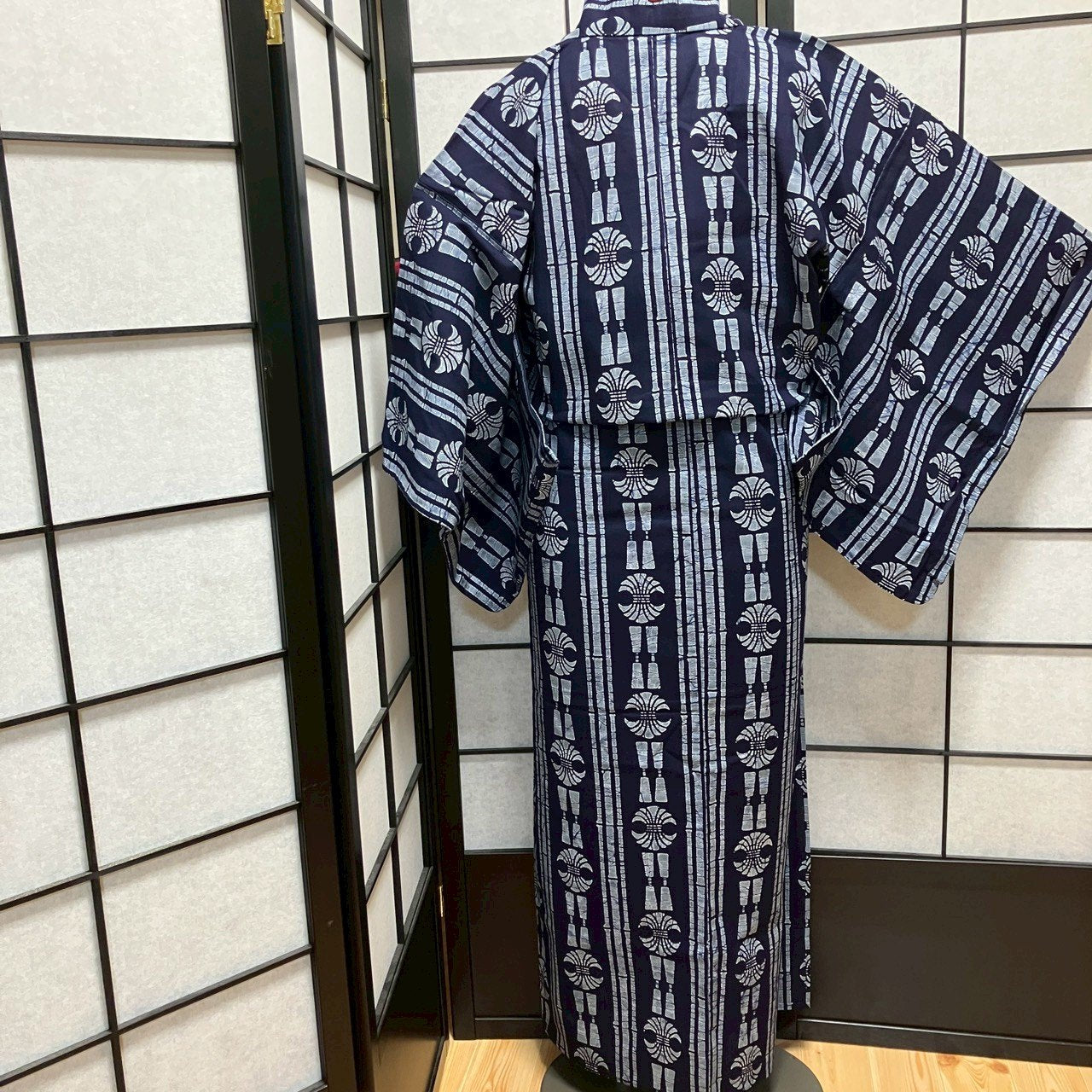 ［8782］浴衣 変わり縞文様 綿 ゆかた レディース リメイク