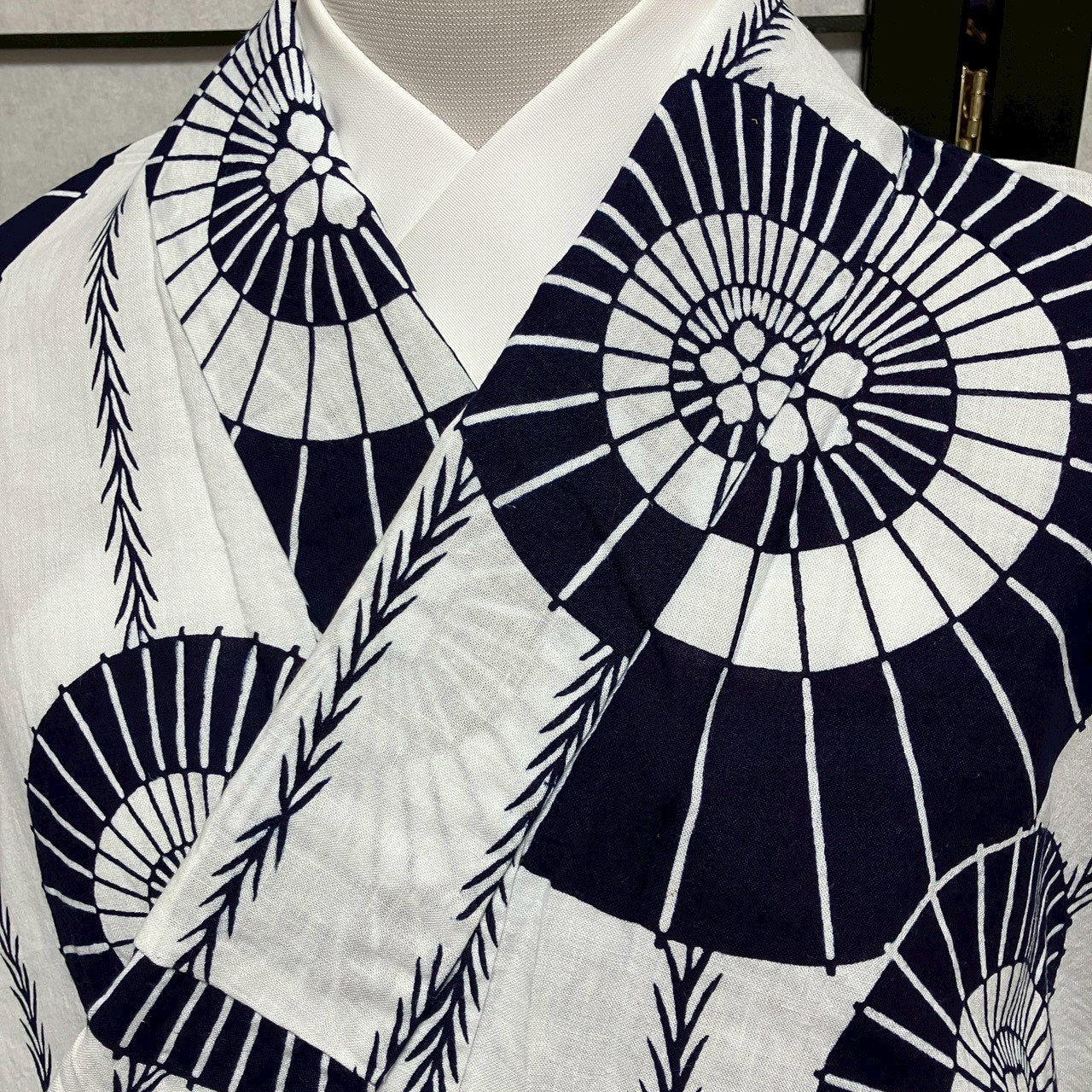 8757# Japanese Yukata Womens Vintage Fabric Cotton Robe Kimono Traditional