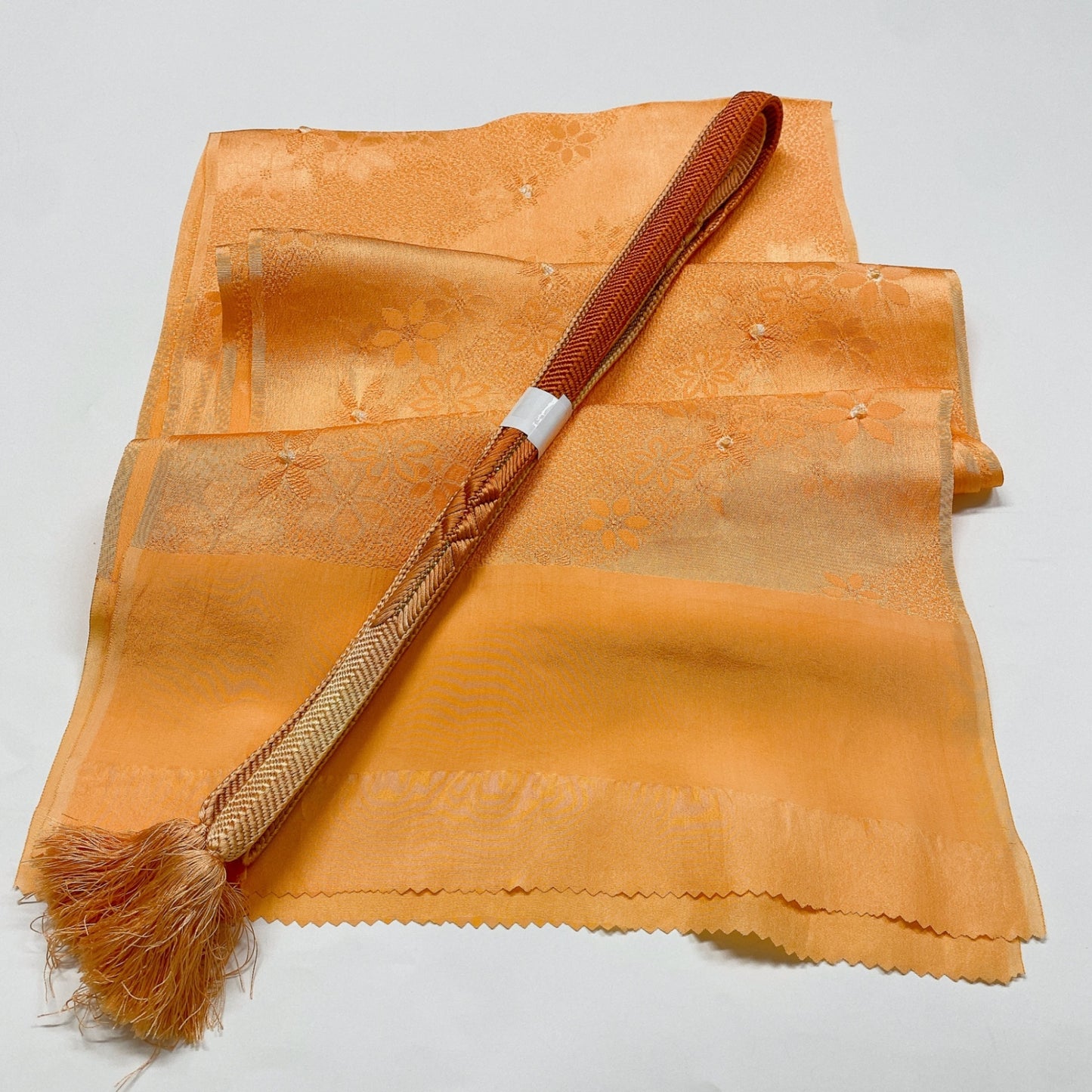 ［8323］帯締め 帯揚げ セット 草花文様 絞り 正絹 着物 帯絞め