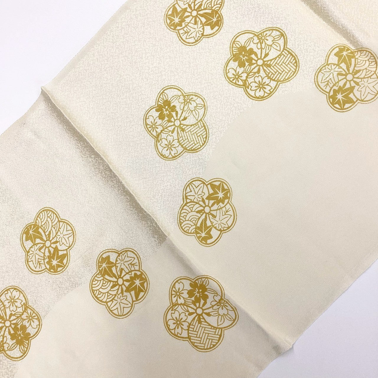 ［8553］帯締め 帯揚げ セット 梅花吉祥文様 正絹 着物 帯絞め
