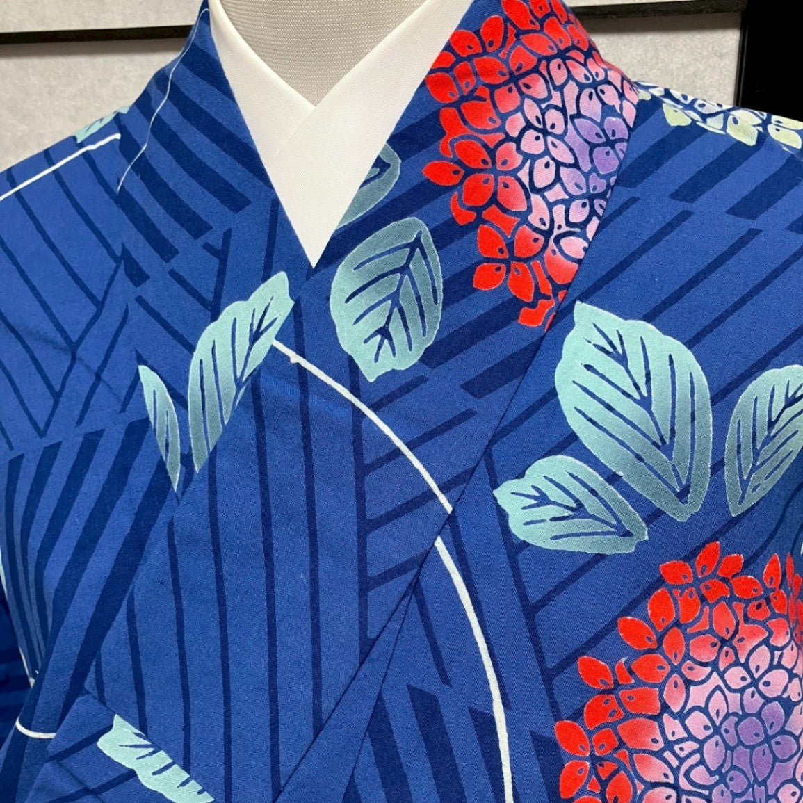 ［9491］浴衣 紫陽花 ゆかた 綿 レディース リメイク