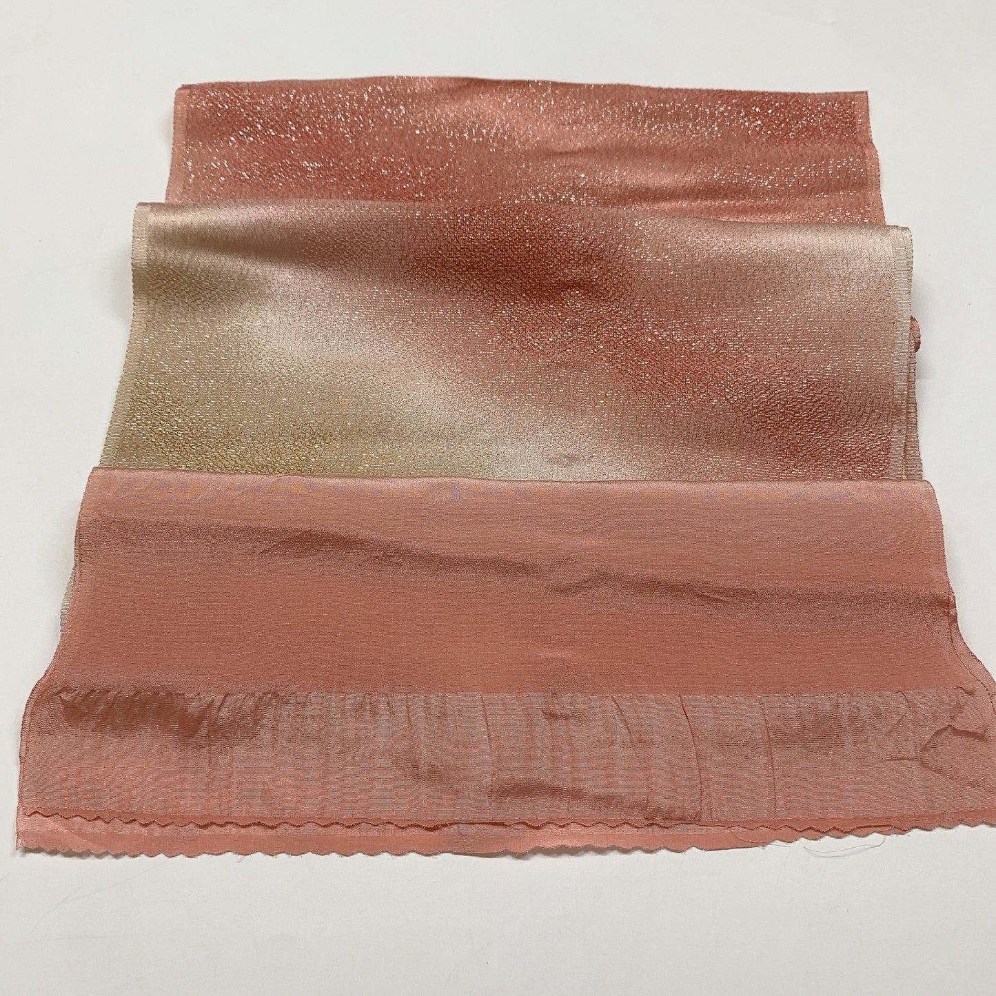 9032# Japanese Kimono Accessory Vintage Obiage and Obijime 2-piece Set Silk