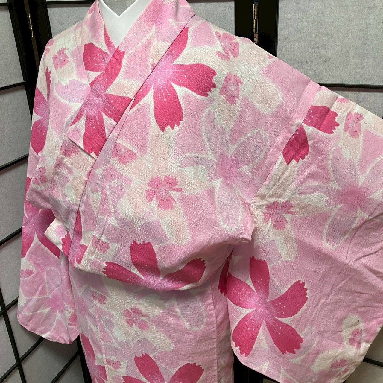 ［9123］浴衣 花散らし ぼかし ゆかた レディース リメイク 綿