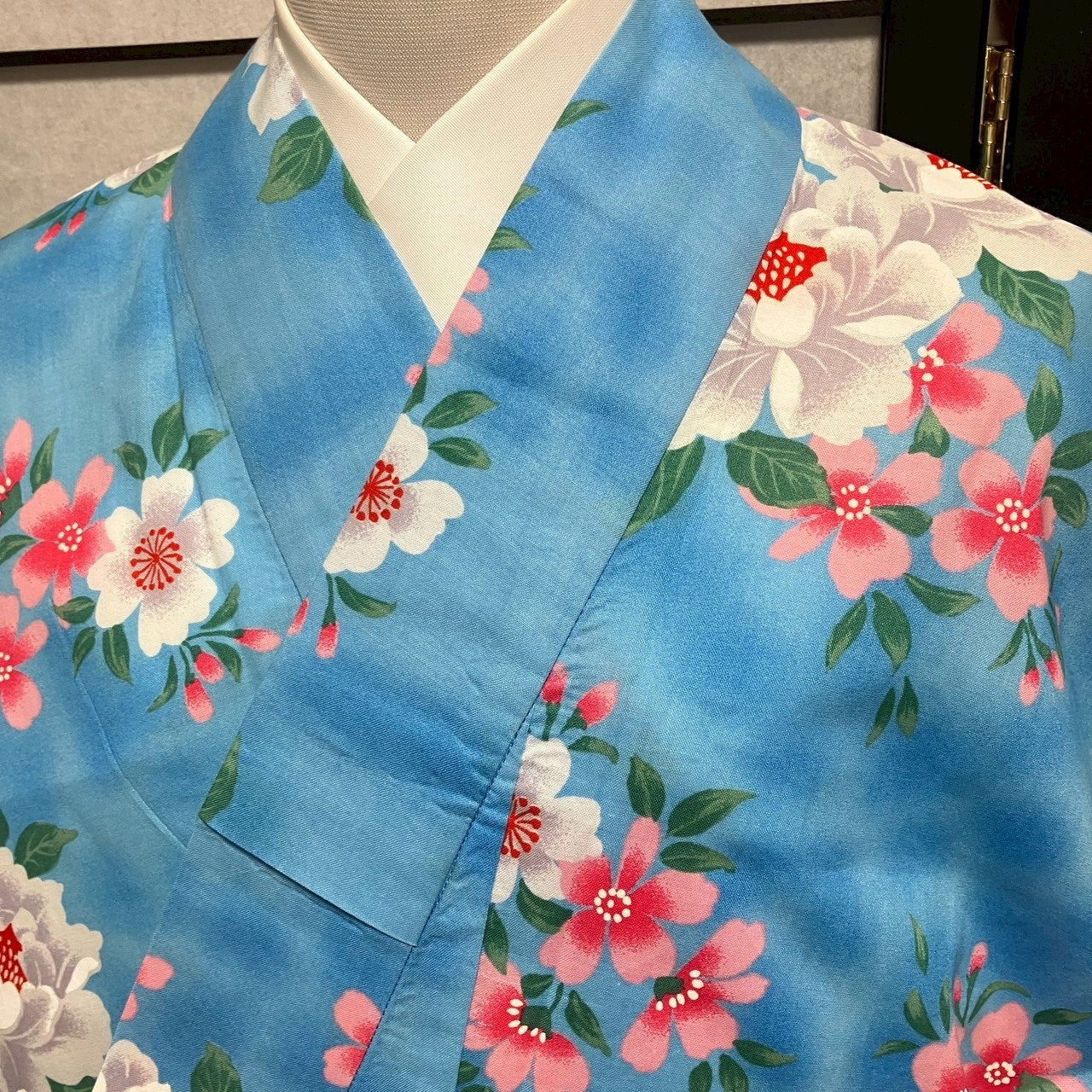 ［9126］浴衣 美品 枝花文様 逸品 ゆかた レディース リメイク 綿