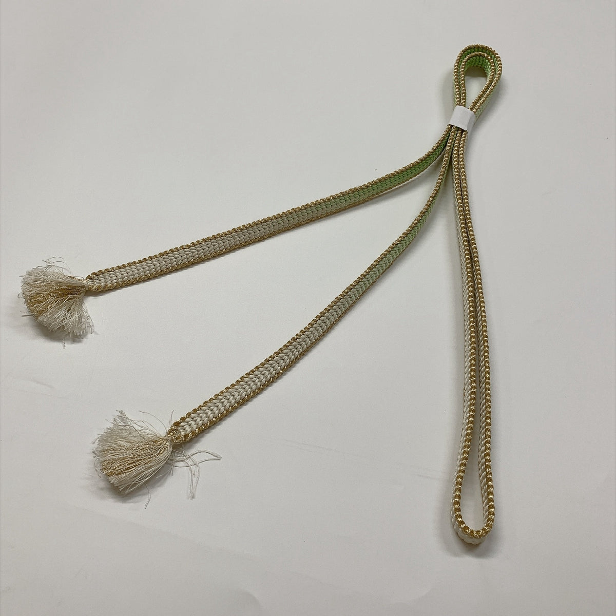 ［9297］帯締め 帯揚げ セット 枝花文様 ぼかし 金彩 正絹 着物 帯絞め