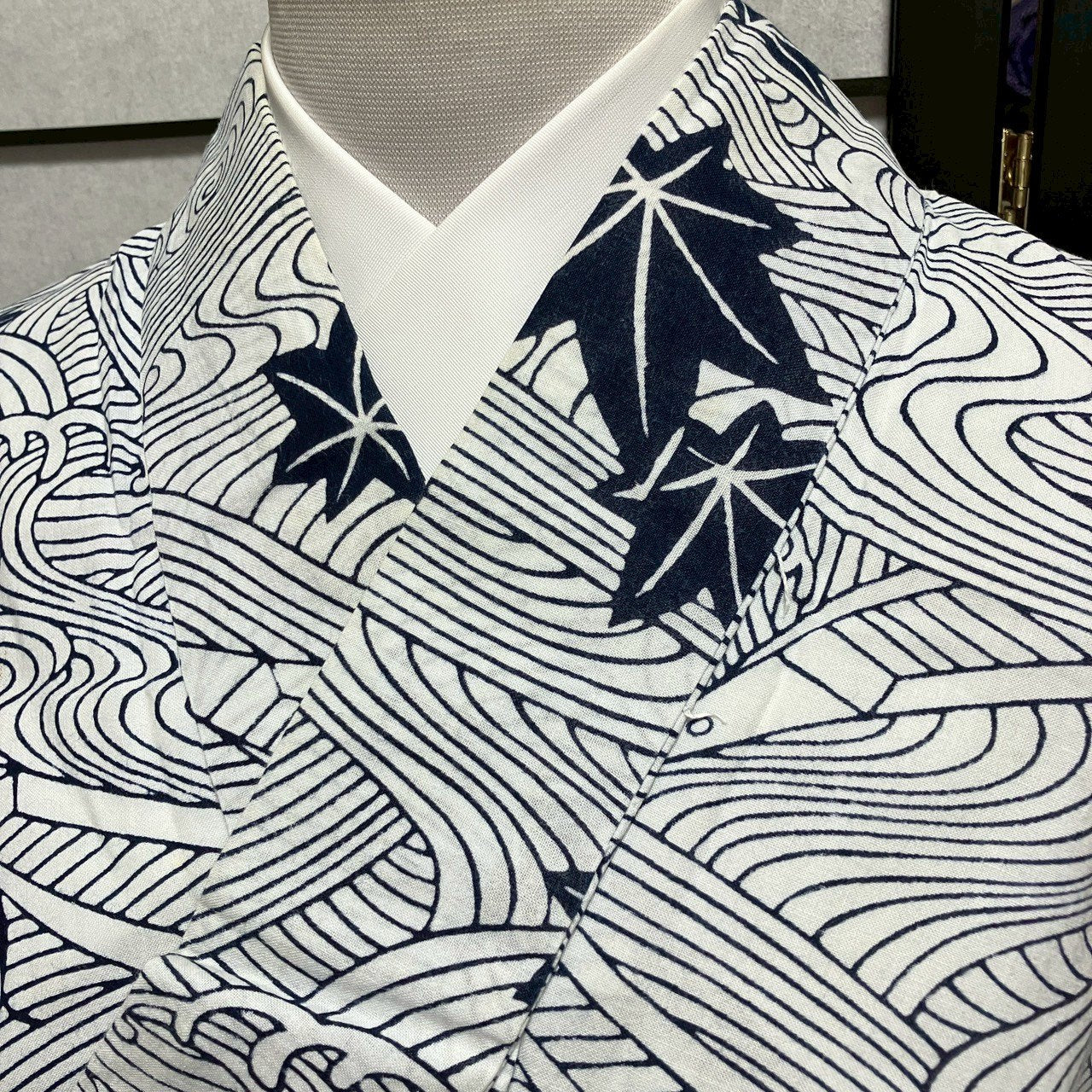 8772# Japanese Yukata Womens Vintage Fabric Cotton Robe Kimono Traditional