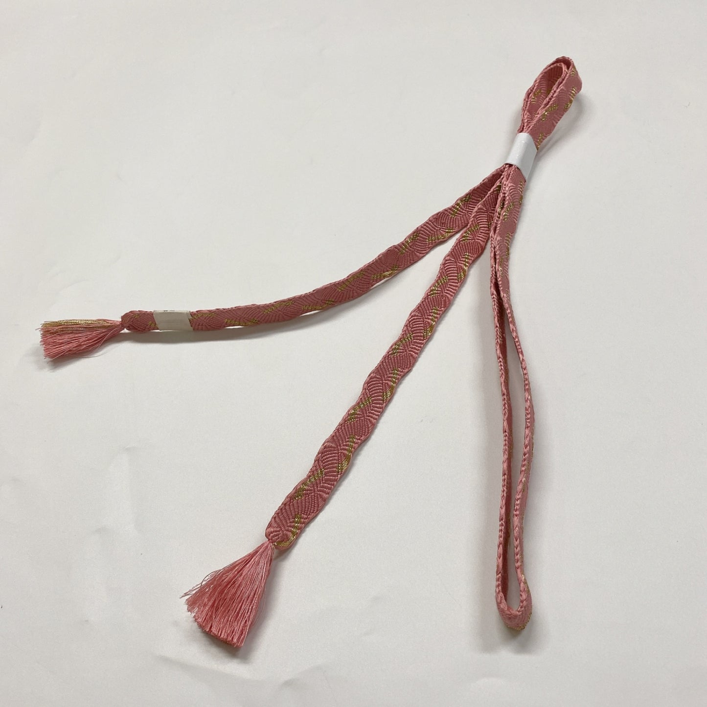 ［8341］帯締め 帯揚げ セット 枝花文様 金糸 正絹 着物 帯絞め