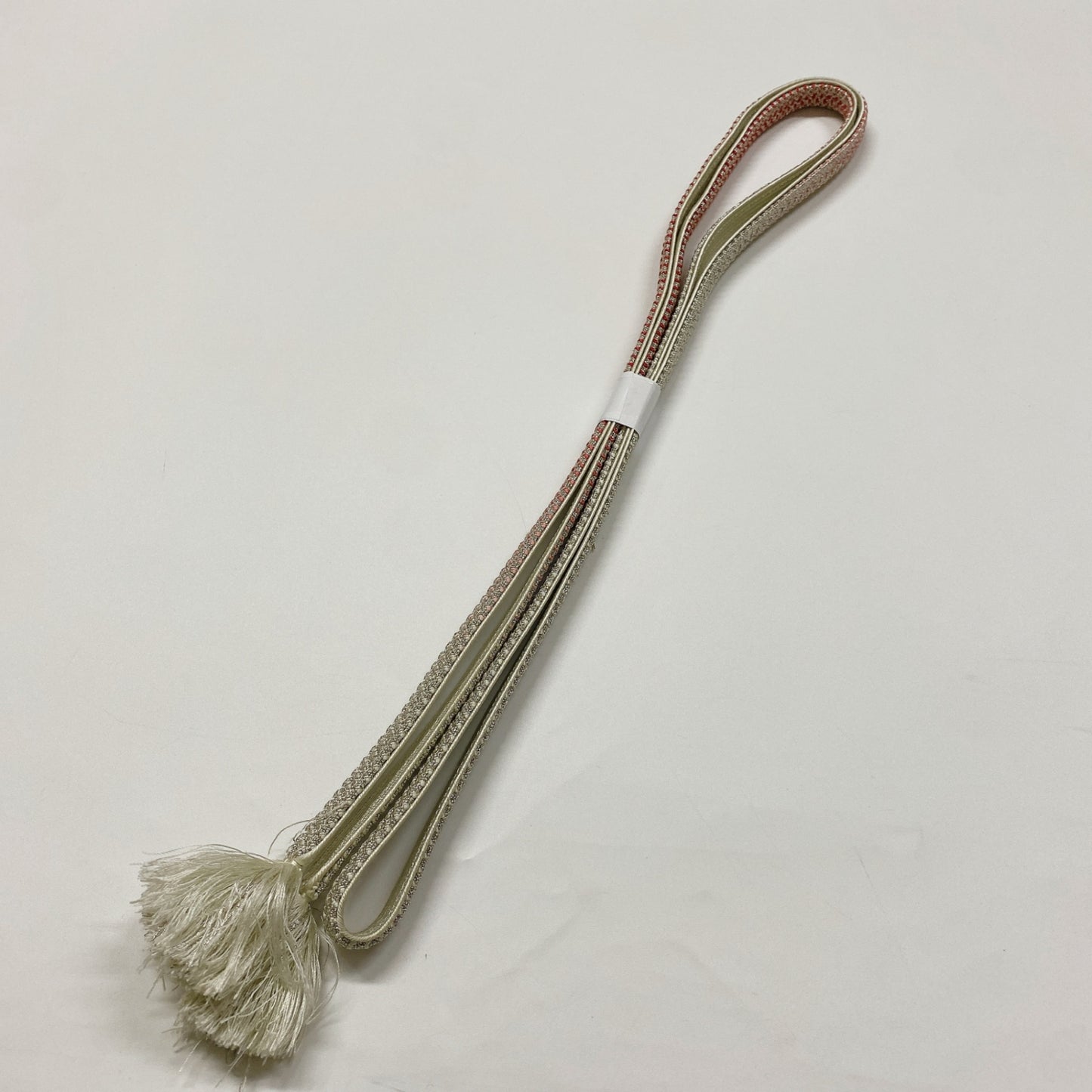 ［8327］帯締め 帯揚げ セット 草花文様 縮緬 銀糸 正絹 着物 帯絞め