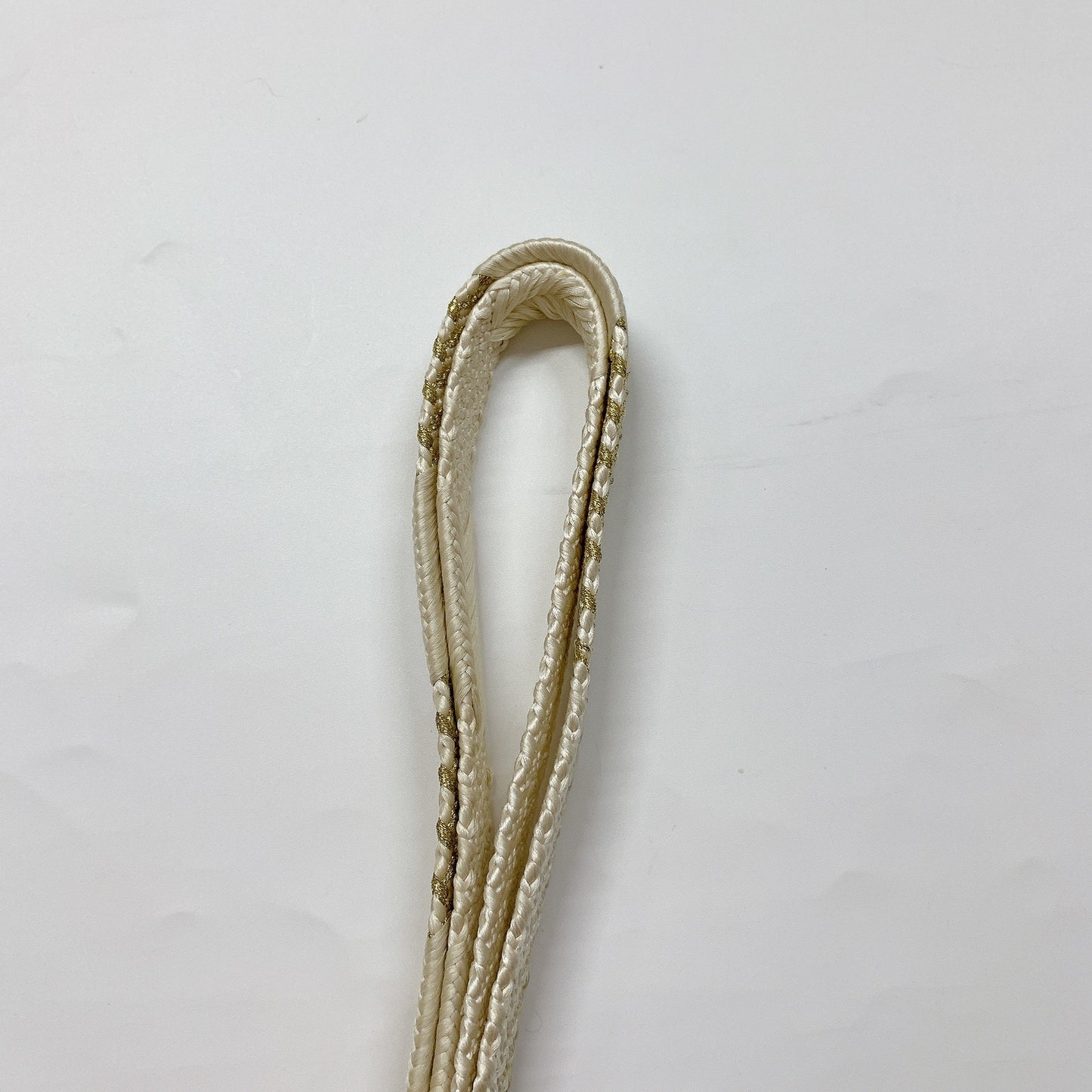 ［8427］帯締め 帯揚げ セット 舞鶴霞文様 金彩 正絹 着物 帯絞め 白