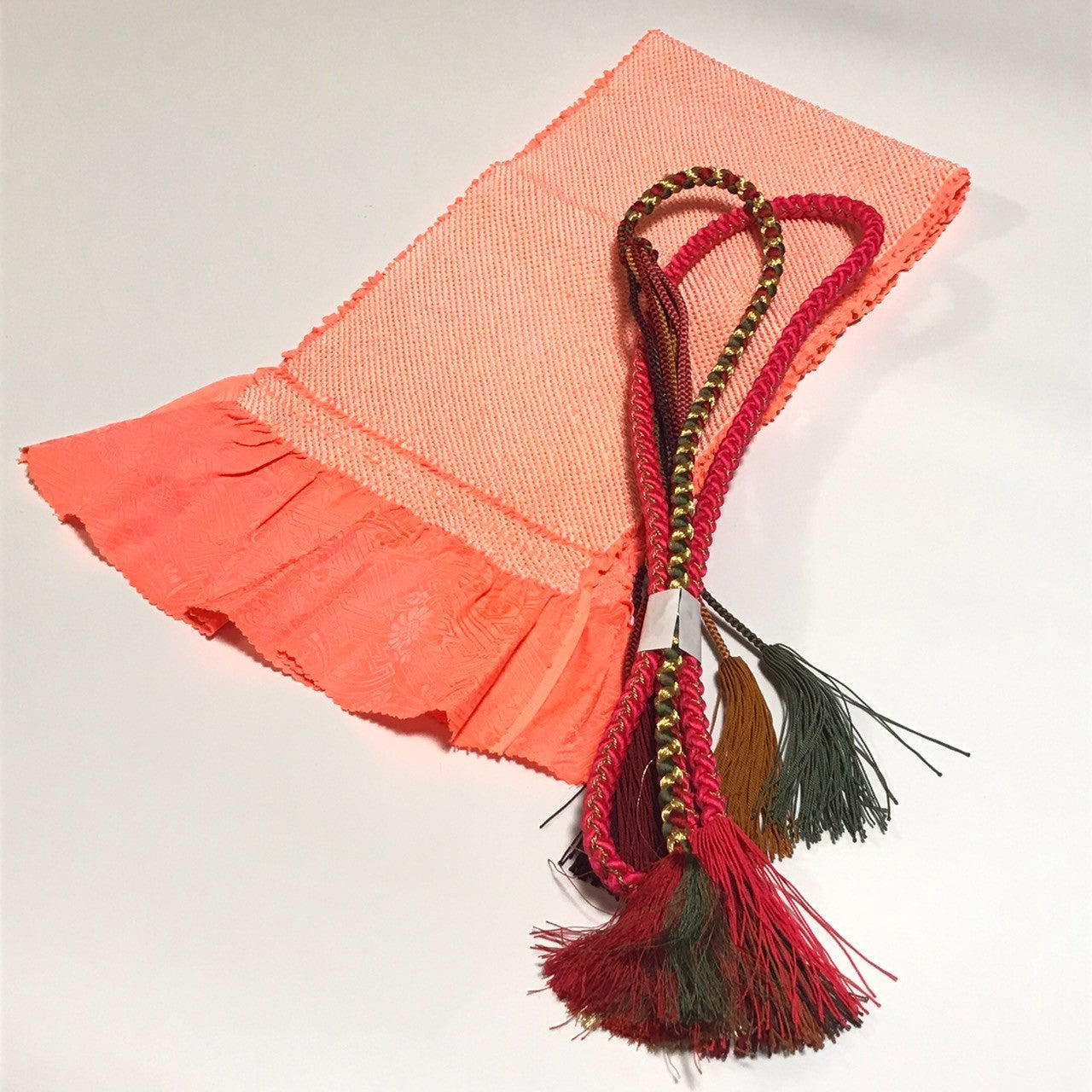 ［9975］帯締め 帯揚げ セット 美品 洒落紐 総絞り 正絹 着物 帯絞め 振袖 成人式