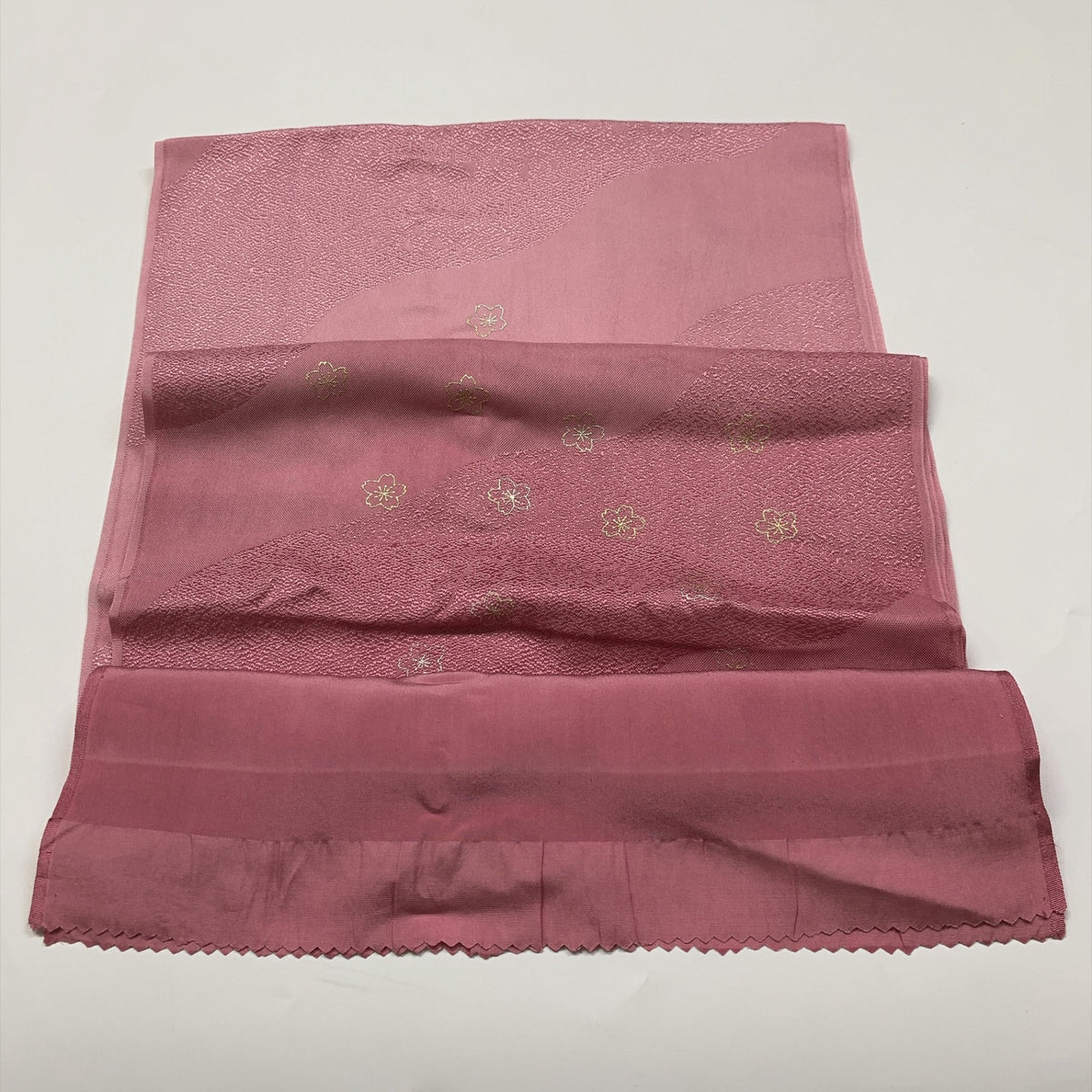 ［9285］帯締め 帯揚げ セット 花散らし 金銀糸 正絹 着物 帯絞め