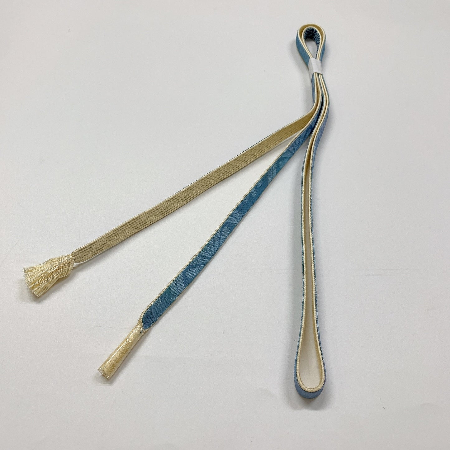 ［8740］帯締め 帯揚げ セット 瓦文様 ぼかし 縮緬 正絹 着物 帯絞め
