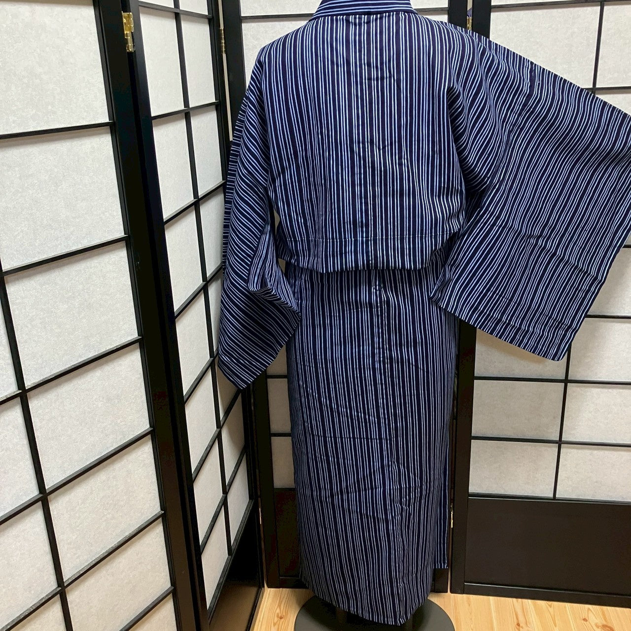 ［9476］浴衣 縞帳文様 ゆかた レディース リメイク 綿