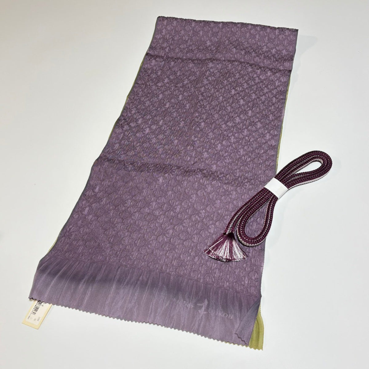 9223# Japanese Kimono Accessory Vintage Obiage and Obijime 2-piece Set Silk