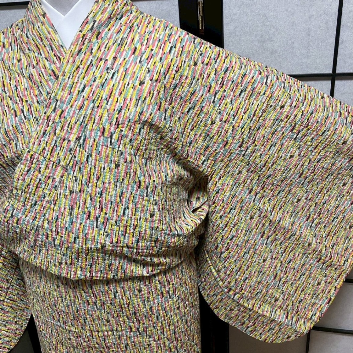 ［9452］浴衣 変わり縞文様 ゆかた レディース 綿 リメイク