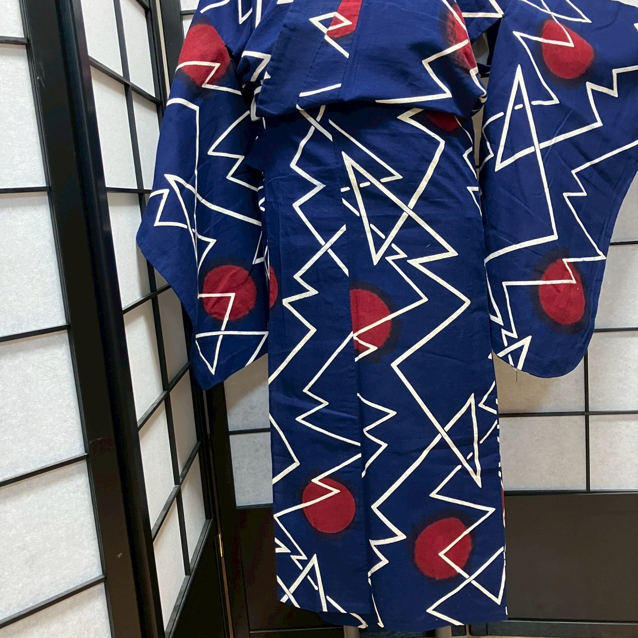 8780# Japanese Yukata Womens Vintage Fabric Cotton Robe Kimono Traditional